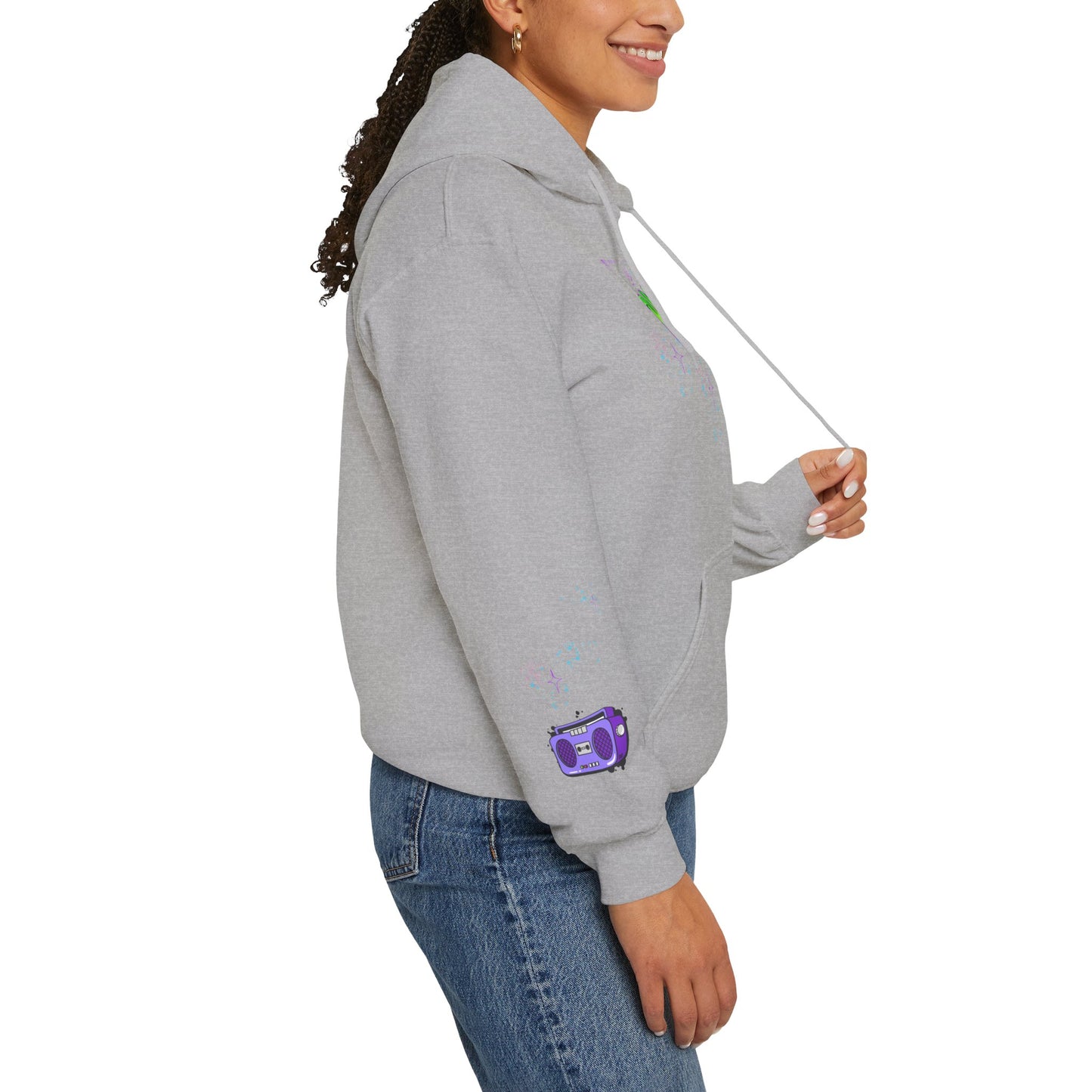 Colorful Dance Hoodie for Creative Spirits, Cozy Unisex Hooded Sweatshirt, Perfect for Parties, Dance Classes, Gifts