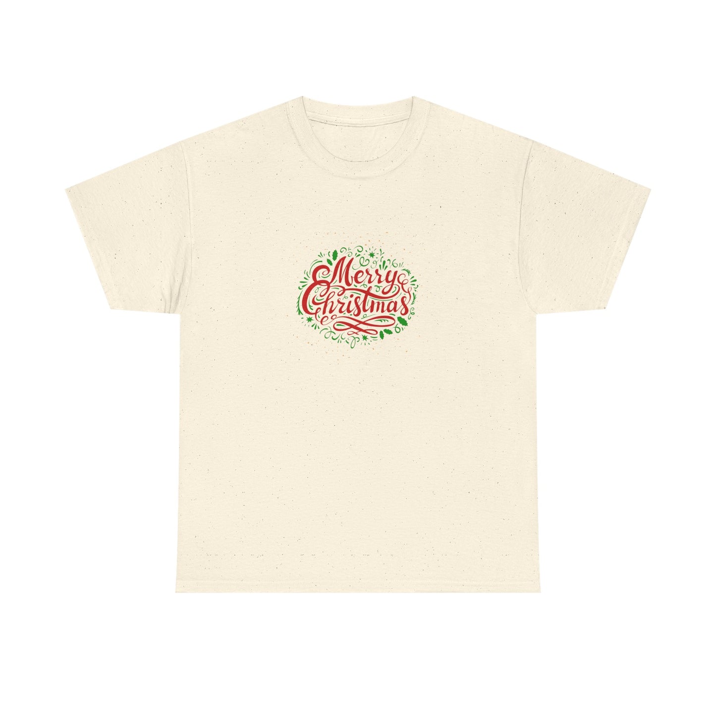 Merry Christmas Unisex Heavy Cotton Tee, Holiday Gift, Casual Wear, Seasonal Apparel, Christmas Party Shirt, Gift for Him/Her