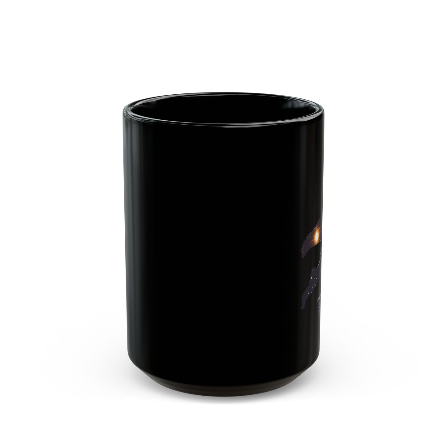 Cosmic Lover Black Mug - Unique Celestial Design, Inspiration for Stargazers, Gift for Space Lovers, All Occasions, Coffee Lover’s Must-Have