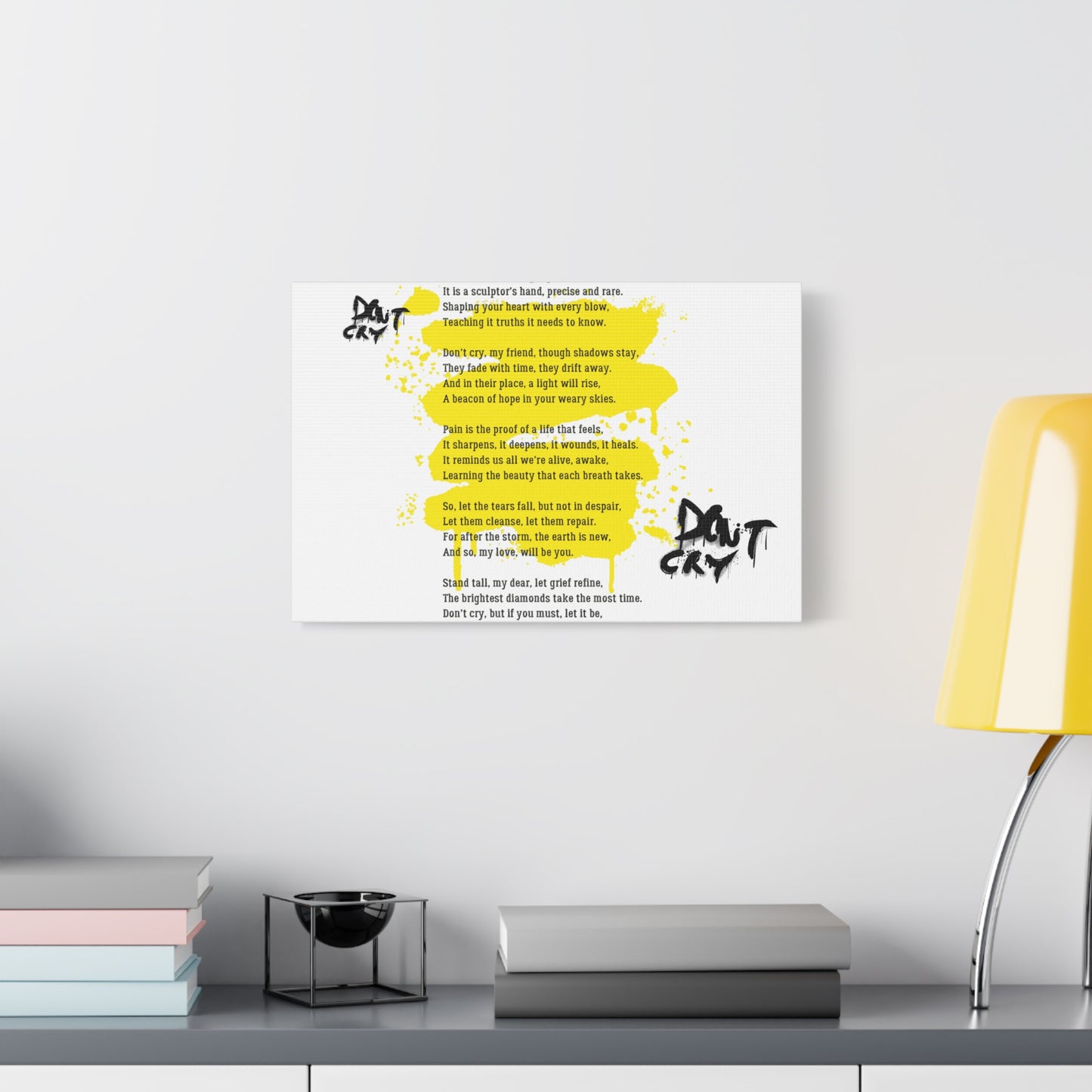 Inspirational Canvas Wall Art, Motivational Decor, Positive Quote, Home Office Wall Hanging, Unique Gift Idea, Modern Art Print
