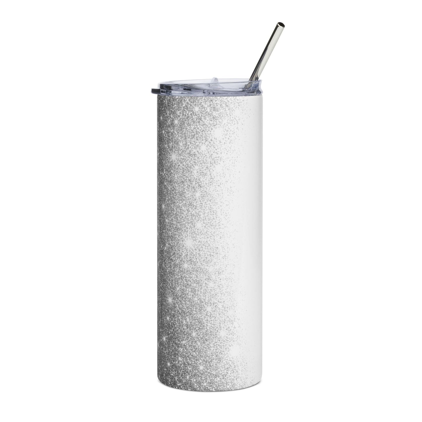 20oz Stainless Steel Tumbler — Black Glitter Sparkle Insulated Travel Cup