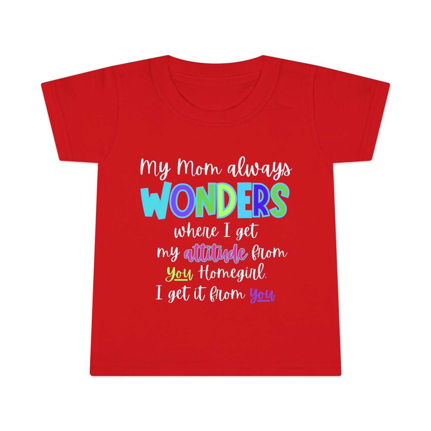 Toddler T-Shirt - My Mom Always Wonders, Cute Kids Tee, Birthday Gift, Baby Shower Gift, Fun Attitude Shirt