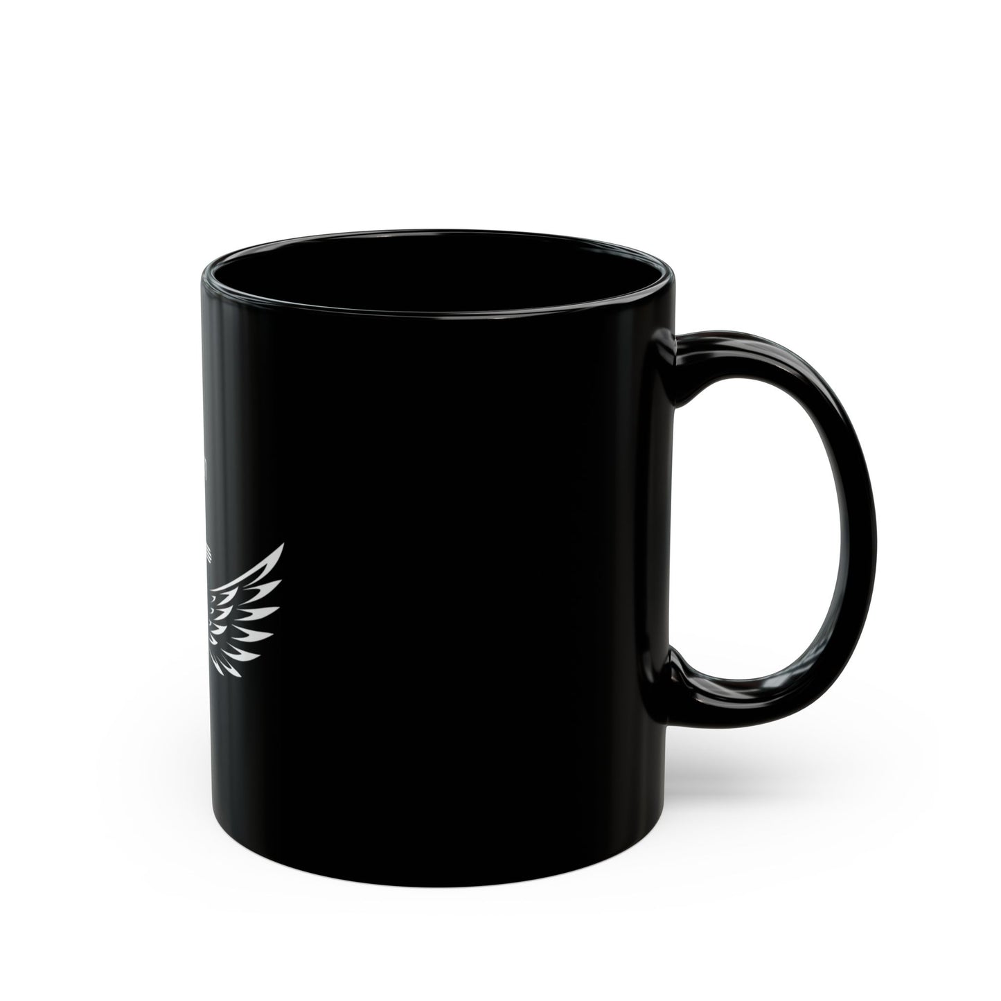 "Chosen" Inspirational Black Mug with Wings | Perfect Gift for Faith Lovers, Motivational Coffee Cup, Religious Home Decor, Christian Mug