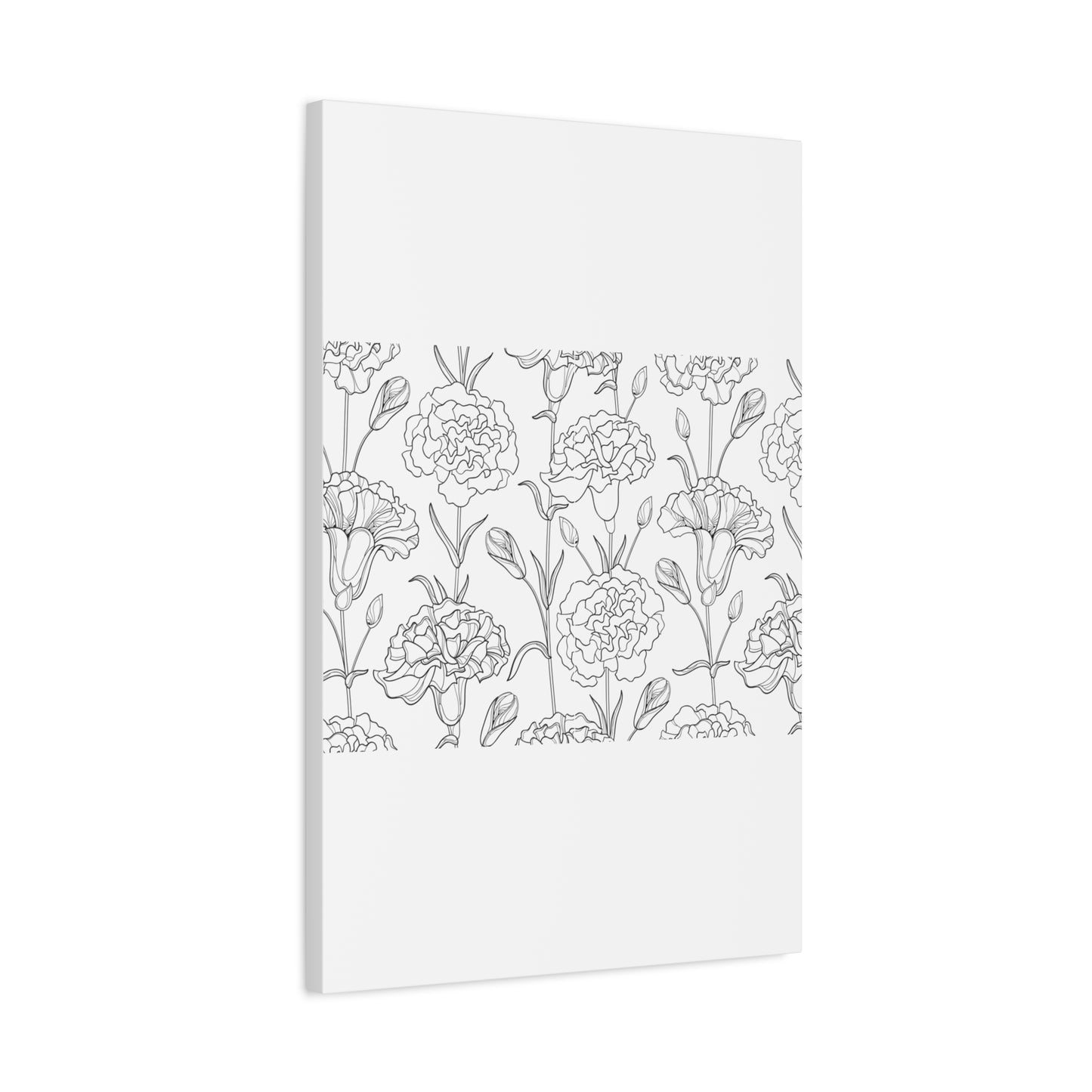 Floral Canvas Art, Stretched Wall Decor, Home Gift, Botanical Print, Modern Design, Matte Finish
