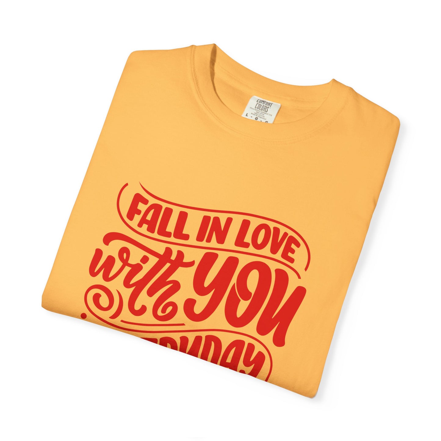Fall in Love with YOU Quote T-shirt for Couples, Valentine's Day, Gifts for Him/Her, Casual Everyday Wear, Comfortable Unisex Tee