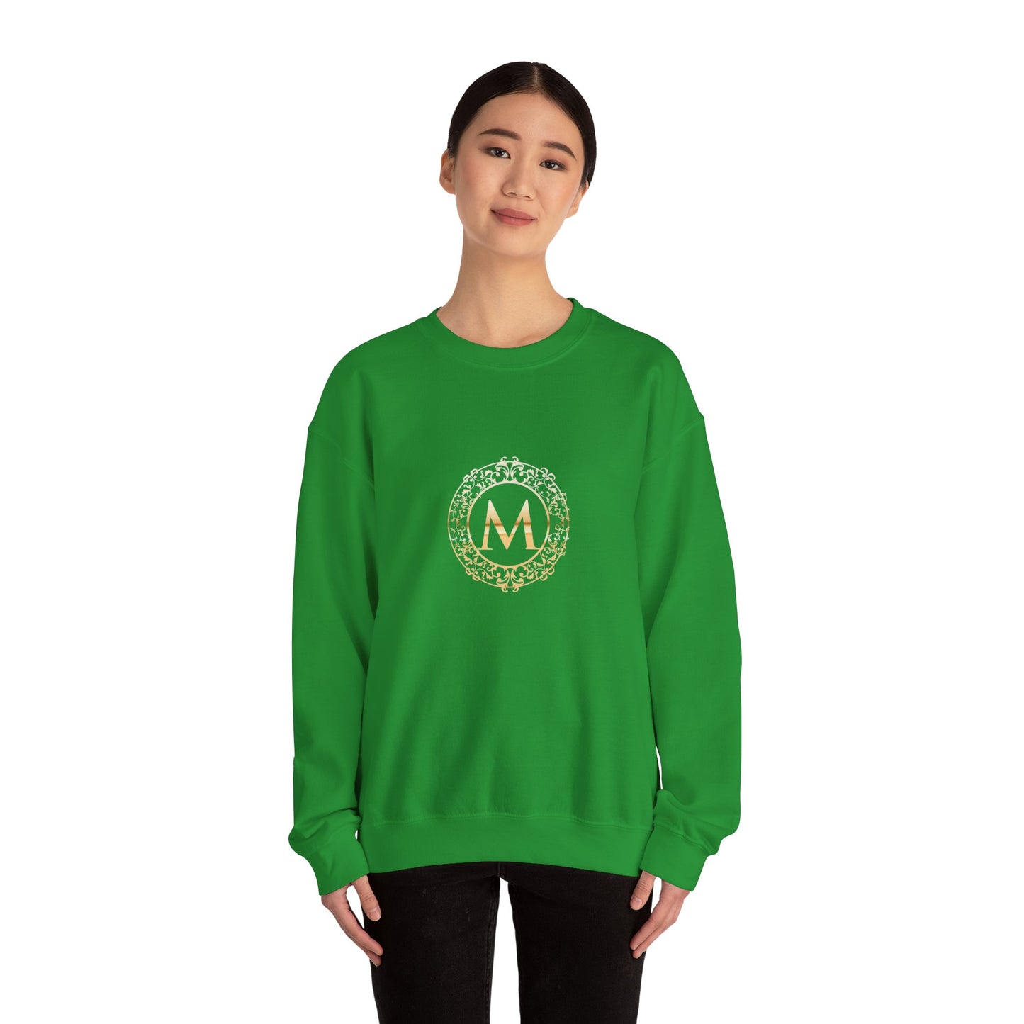 M LOGO - Mia Pruitt Monogrammed Heavy Blend Crewneck Sweatshirt