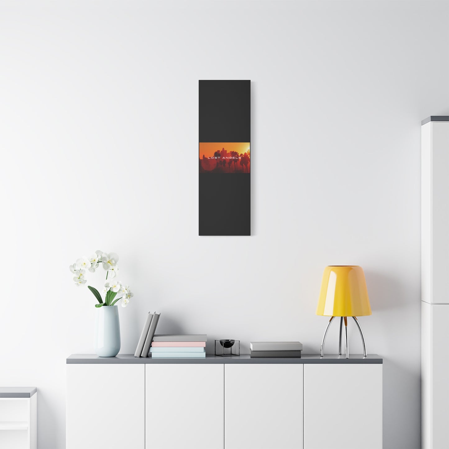 Lost Angels Wall Art Canvas | Sunset Cityscape Print, Home Decor, Gift for Art Lovers, Modern Living Room, California Vibe