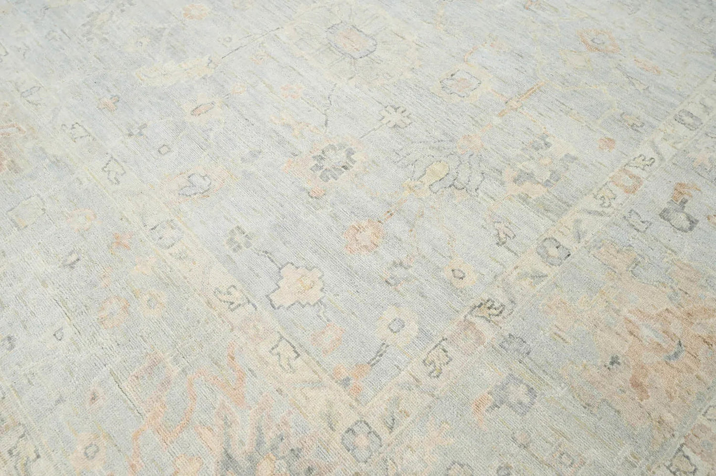Multi Size Gray Hand Knotted Turkish Oushak 100% Wool Oushak Traditional Oriental Area Rug-4