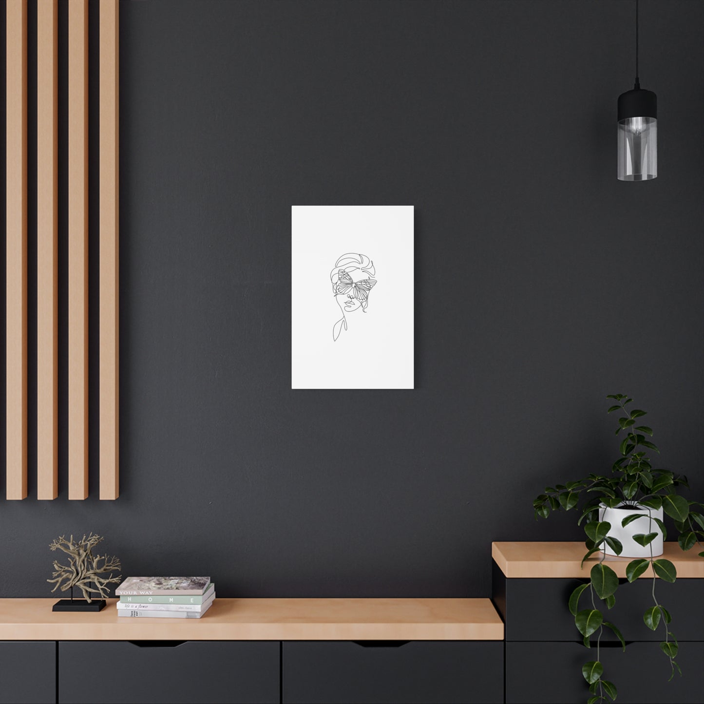 Minimalist Butterfly Canvas Art, Modern Home Decor, Gift for Nature Lovers, Wall Art for Women, Inspirational Wall Art