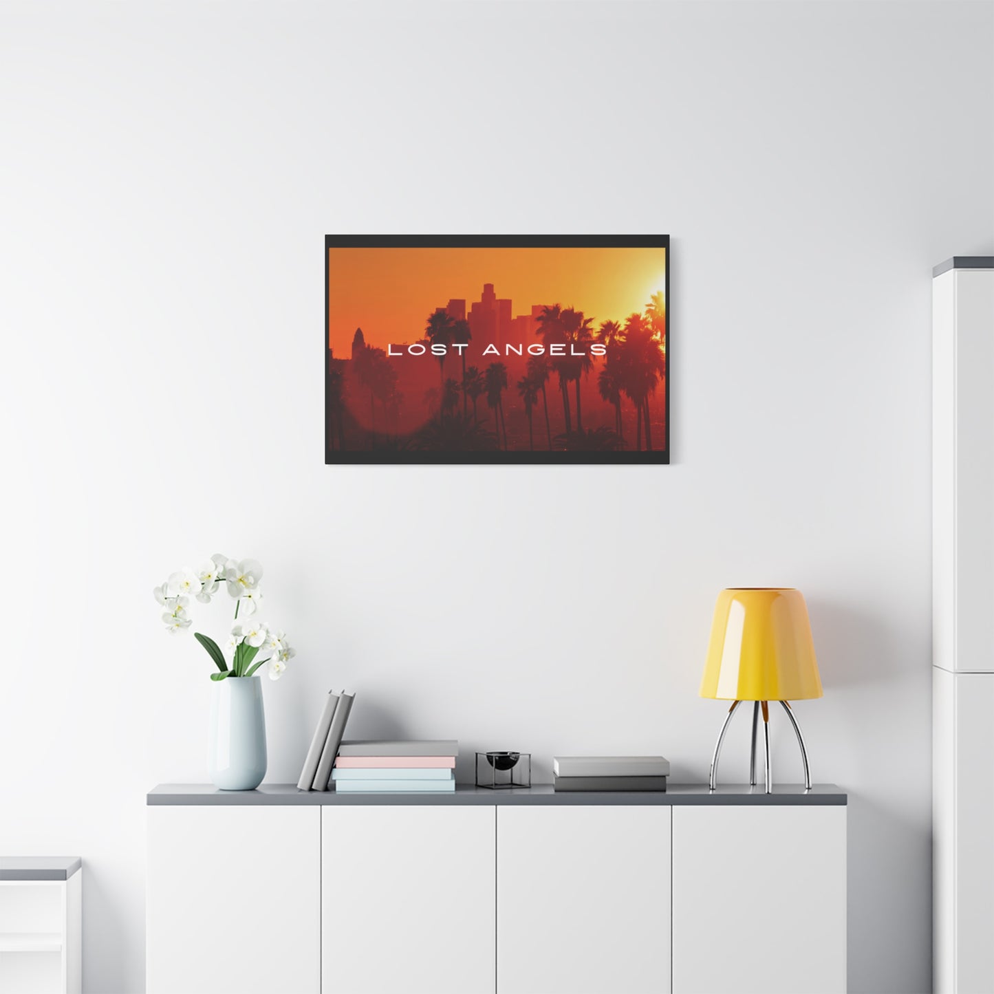 Lost Angels Wall Art Canvas | Sunset Cityscape Print, Home Decor, Gift for Art Lovers, Modern Living Room, California Vibe