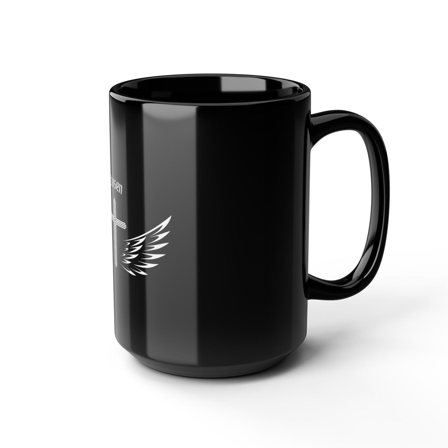 "Chosen" Inspirational Black Mug with Wings | Perfect Gift for Faith Lovers, Motivational Coffee Cup, Religious Home Decor, Christian Mug