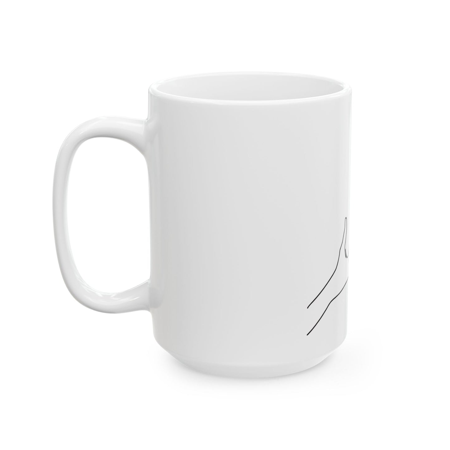 Love Connection Ceramic Mug - Hand-Drawn Heart Design, Gift for Couples, Valentine’s Day, Coffee Lover's Mug, Cute Kitchenware
