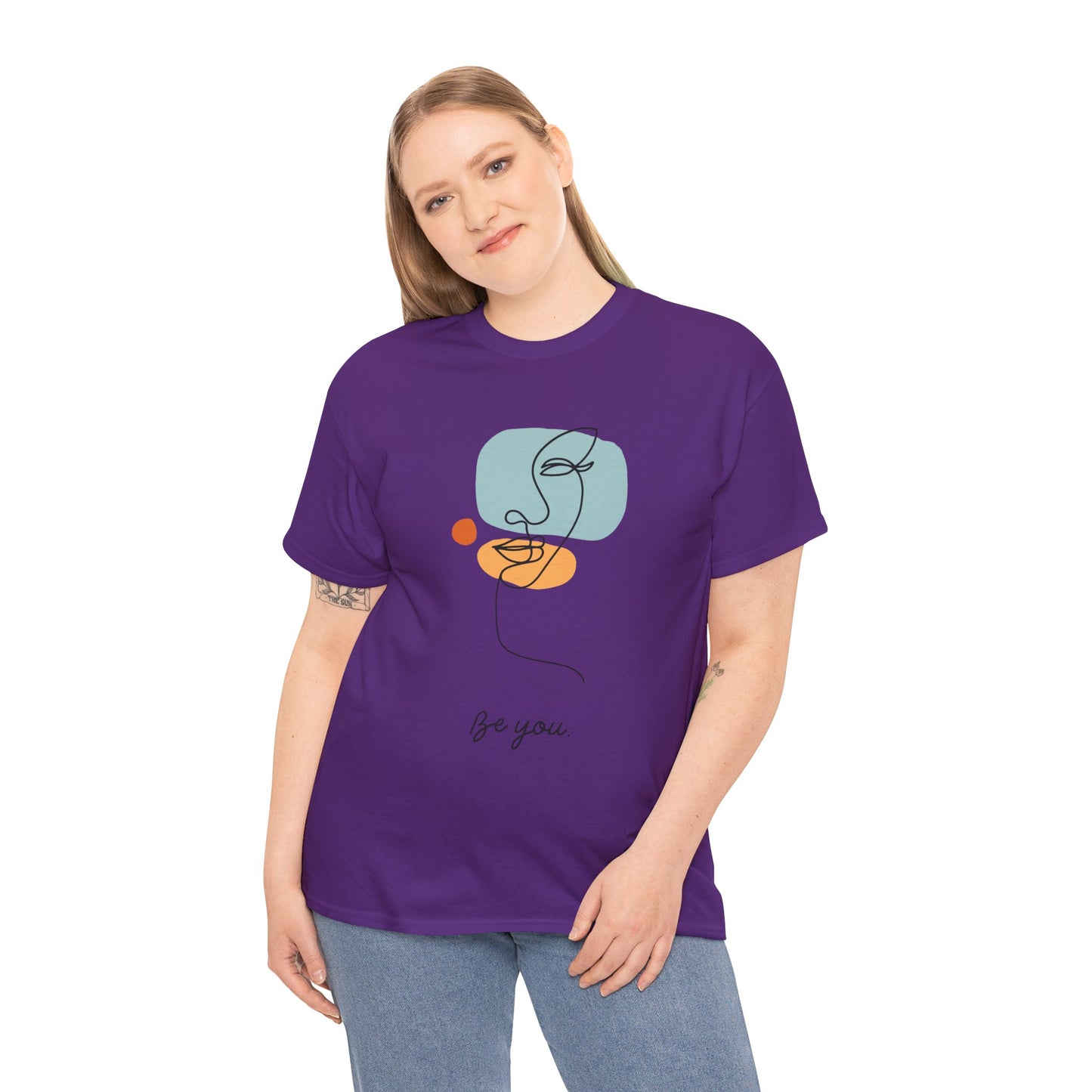 Minimalist Be You Tee, Unisex Cotton T-Shirt, Inspirational Graphic Tee, Gift for Friends, Casual Everyday Wear, Self-Love Apparel