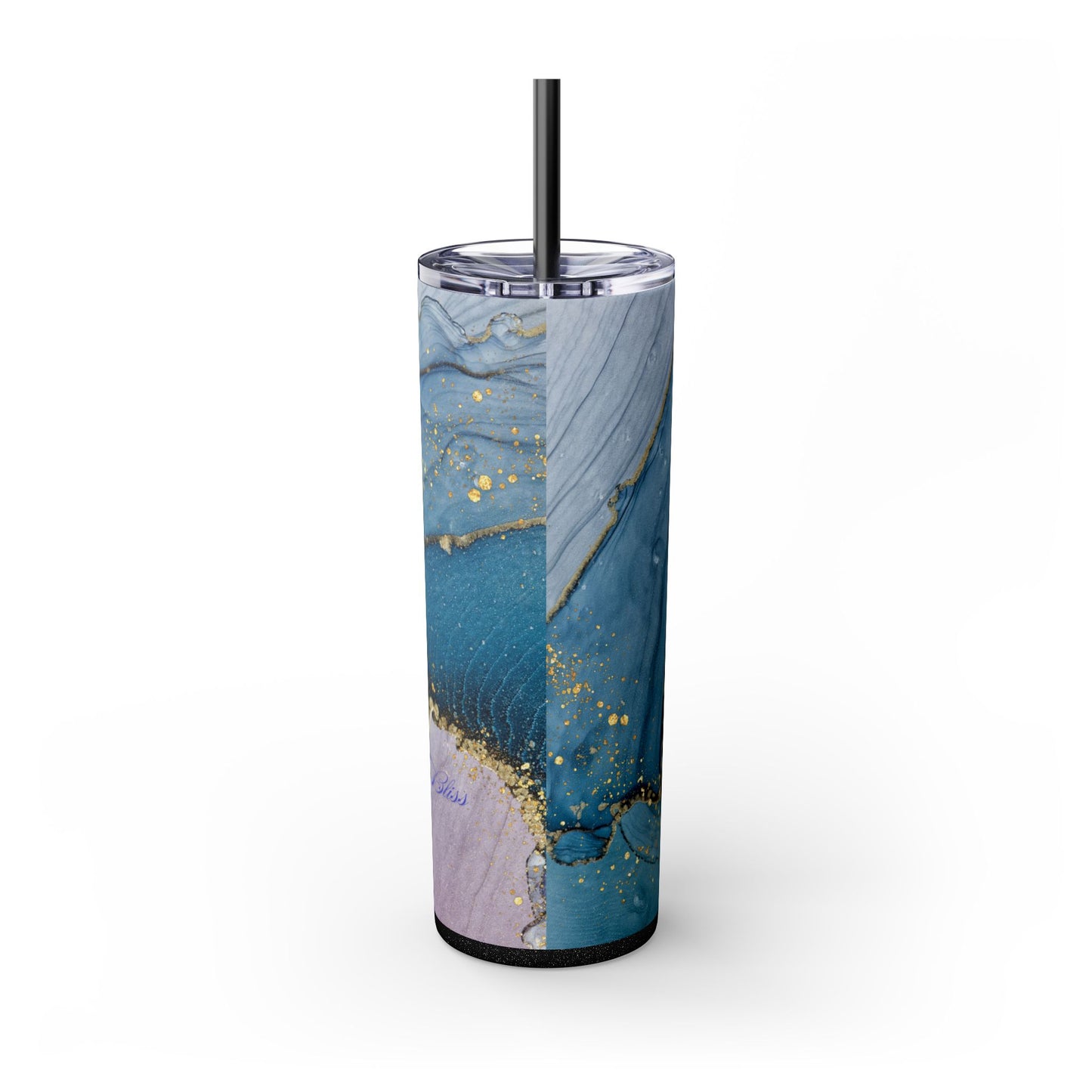 Elegant Blue Marble Skinny Tumbler, 20oz - Stylish Drinkware for Daily Use, Gifts, Celebrations, Eco-Friendly, Travel Mug