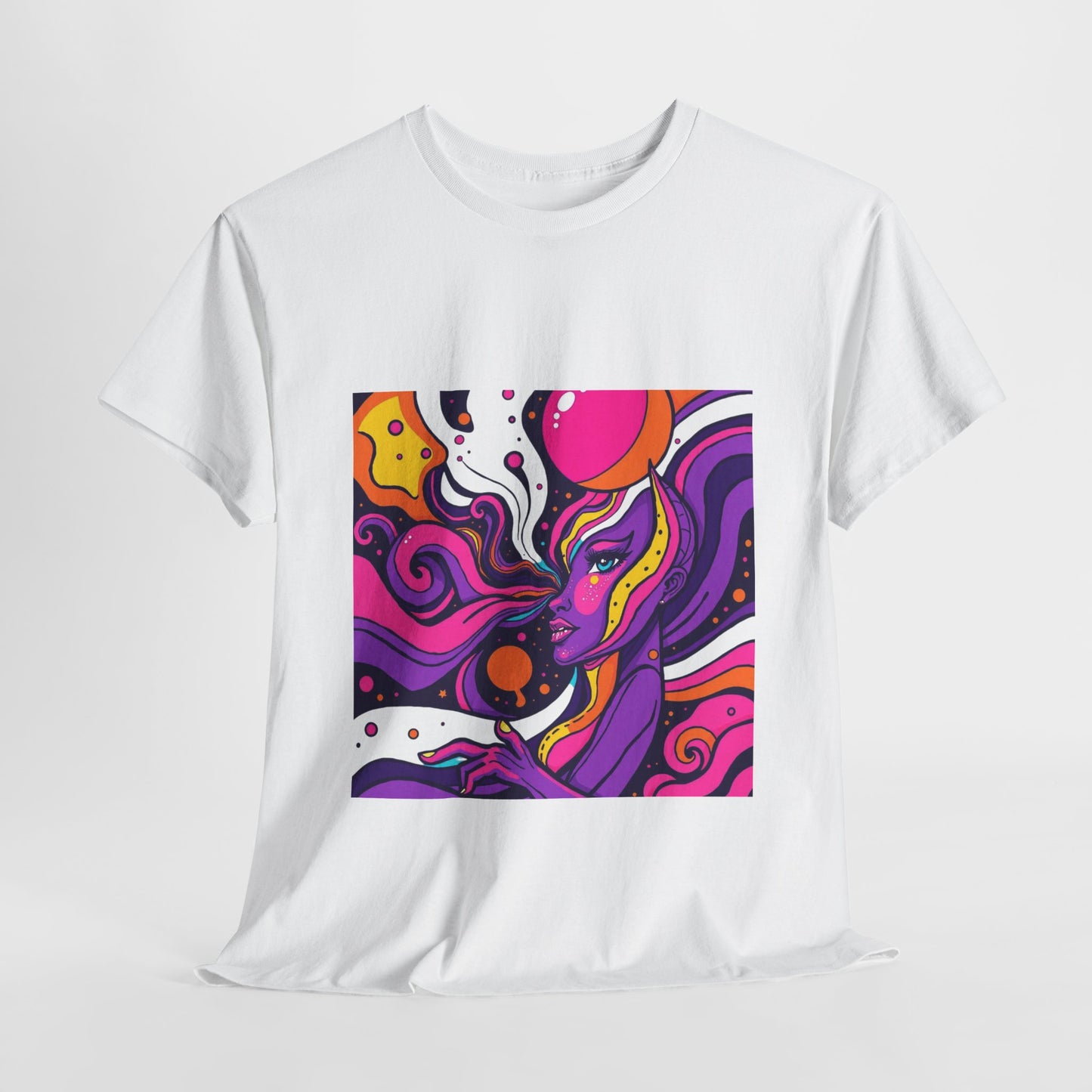 Vibrant Psychedelic Art Tee, Bohemian Graphic T-Shirt, Unisex Cotton Tee, Fashionable Casual Wear, Perfect Gift for Art Lovers
