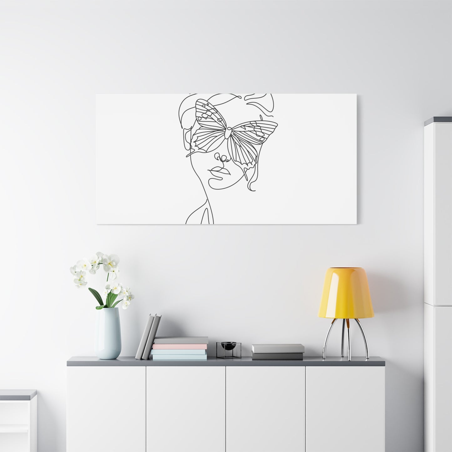 Minimalist Butterfly Canvas Art, Modern Home Decor, Gift for Nature Lovers, Wall Art for Women, Inspirational Wall Art