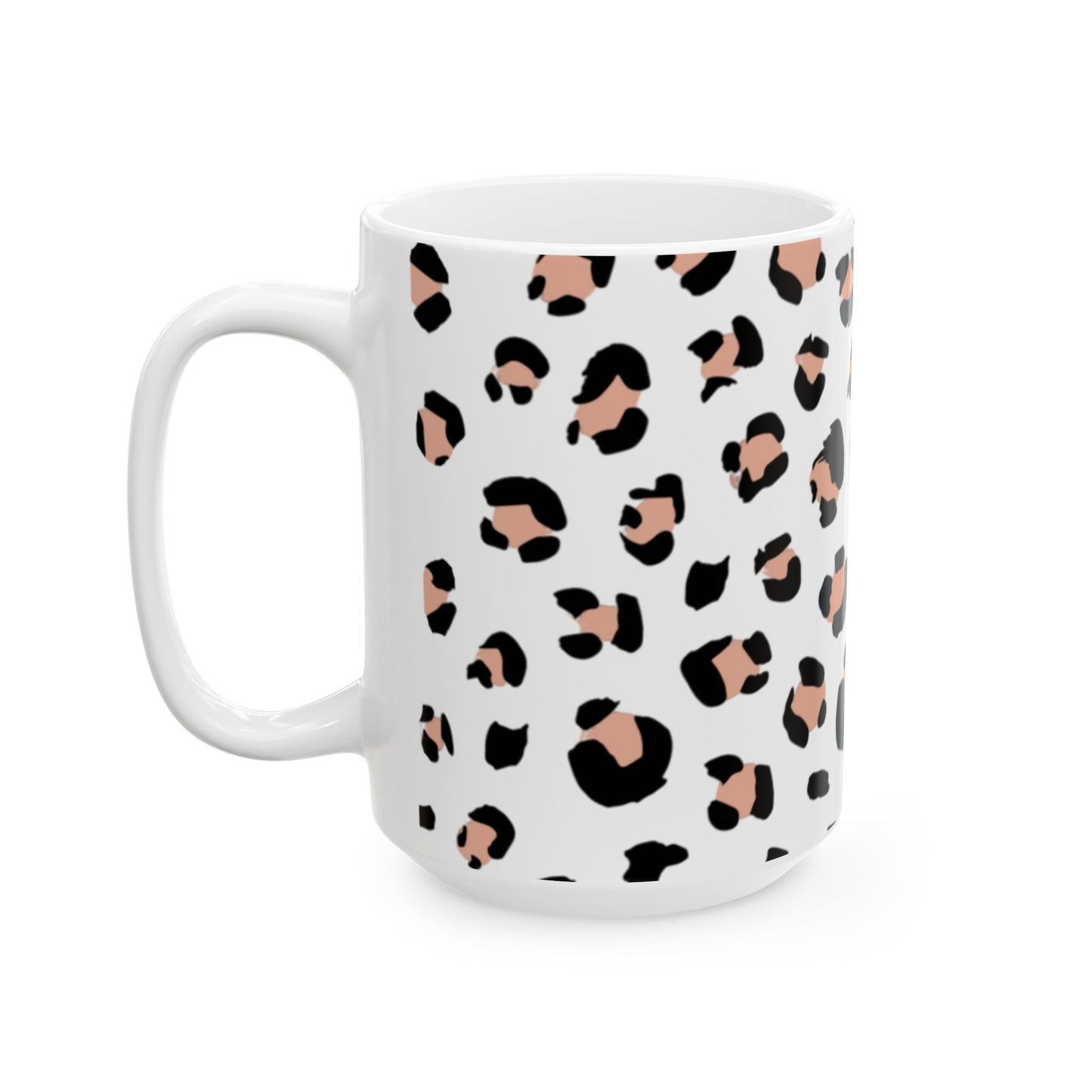 Leopard Print Ceramic Mug - Trendy Coffee Cup, Animal Print Gift, Home Decor, Kitchenware, Perfect for Birthdays, Holidays