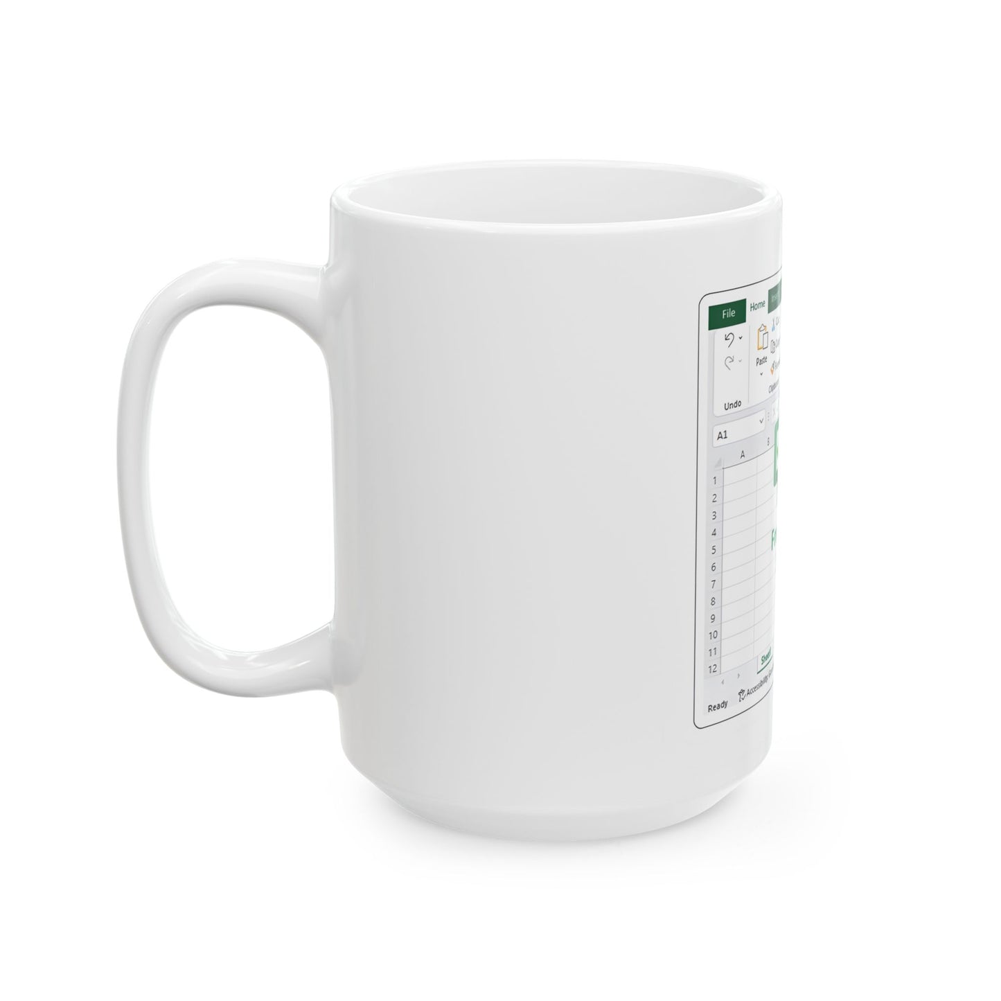Freak in the Sheets - Spreadsheet Ceramic Mug - Ideal for Office, Gift for Tech Lovers, Coffee Lover's Accessory, Birthday, Teacher's Gift