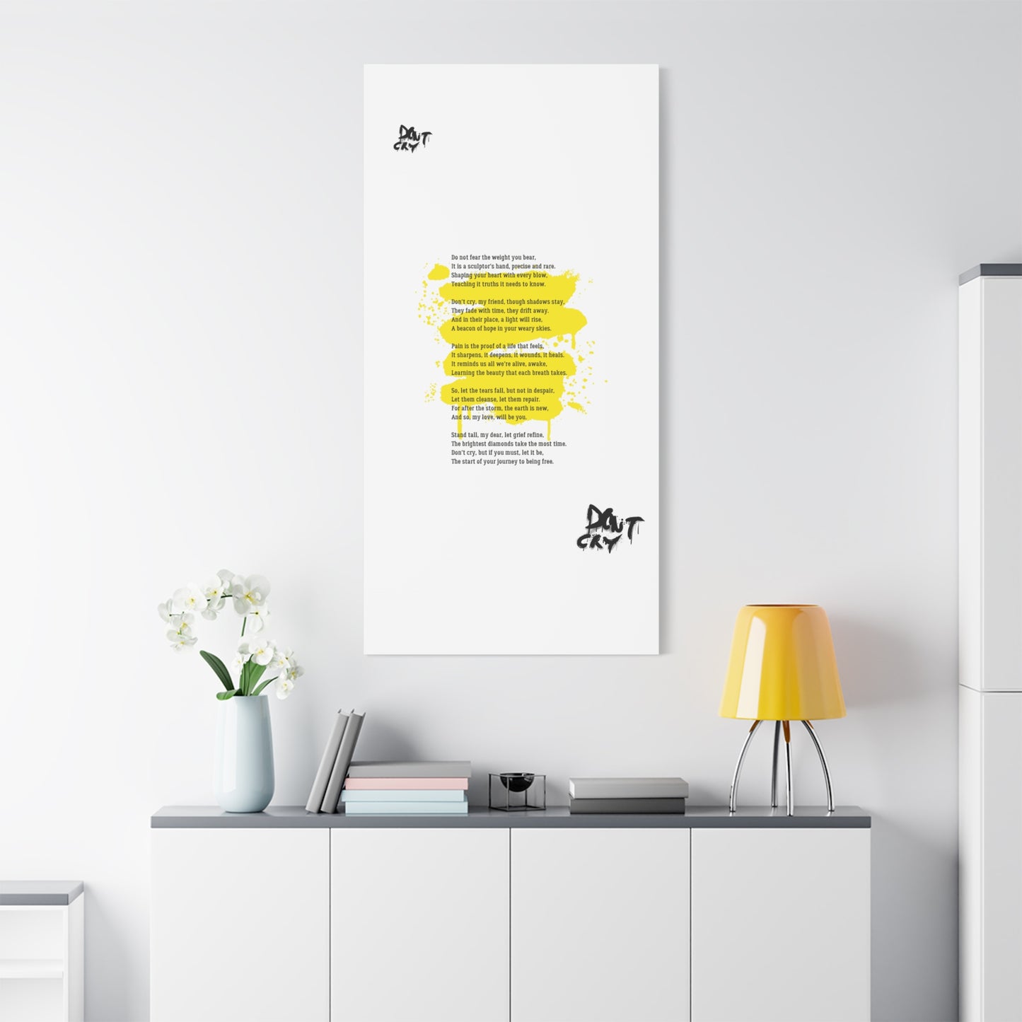 Inspirational Canvas Wall Art, Motivational Decor, Positive Quote, Home Office Wall Hanging, Unique Gift Idea, Modern Art Print