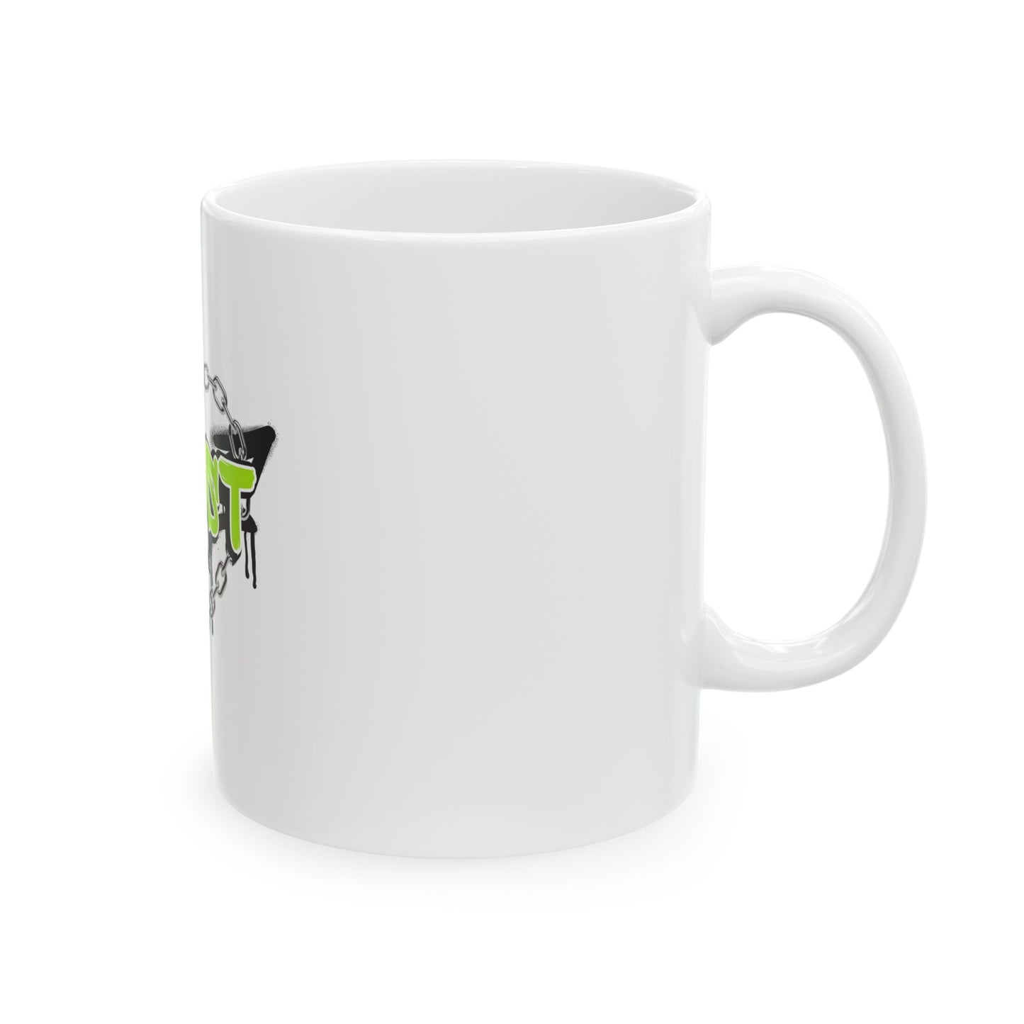 Trust No One Graffiti Art Ceramic Mug