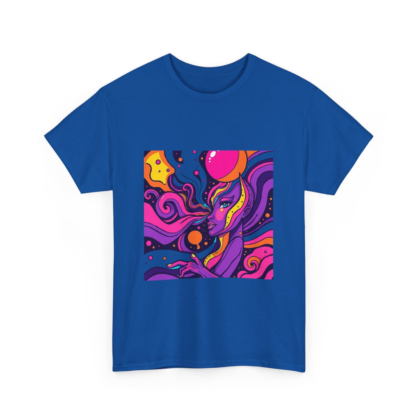 Vibrant Psychedelic Art Tee, Bohemian Graphic T-Shirt, Unisex Cotton Tee, Fashionable Casual Wear, Perfect Gift for Art Lovers