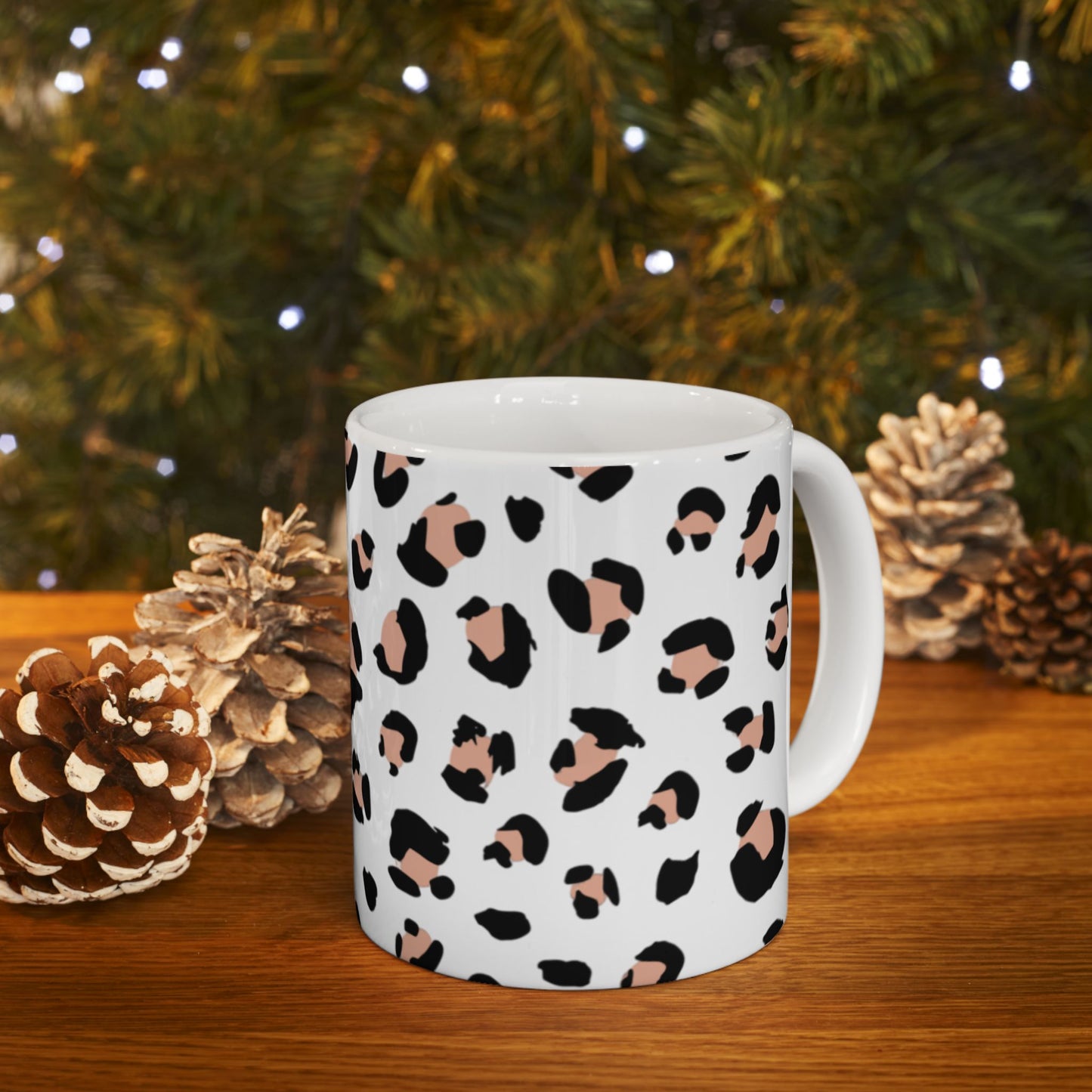 Leopard Print Ceramic Mug - Trendy Coffee Cup, Animal Print Gift, Home Decor, Kitchenware, Perfect for Birthdays, Holidays