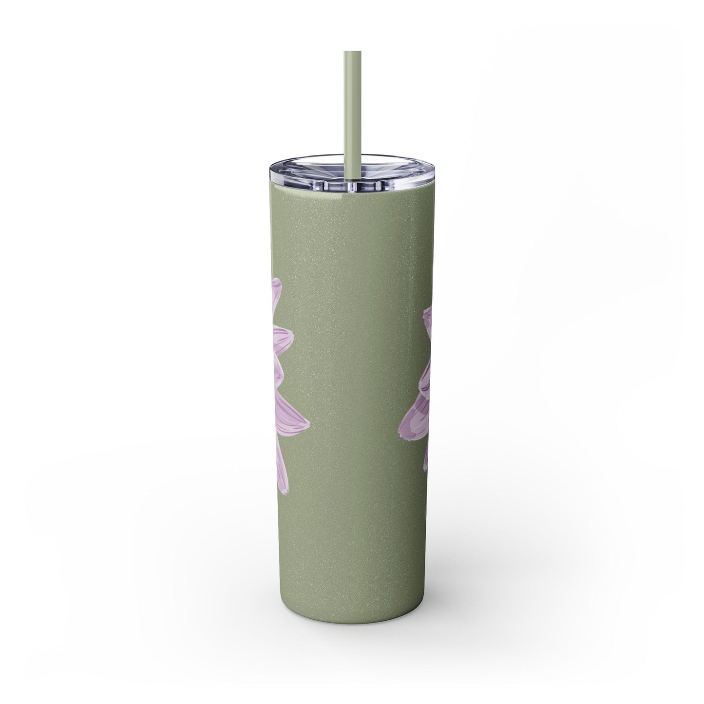 Floral Skinny Tumbler, 20oz - Stylish Drinkware for Home, Office, Gifts, Party Favors, Spring Decor