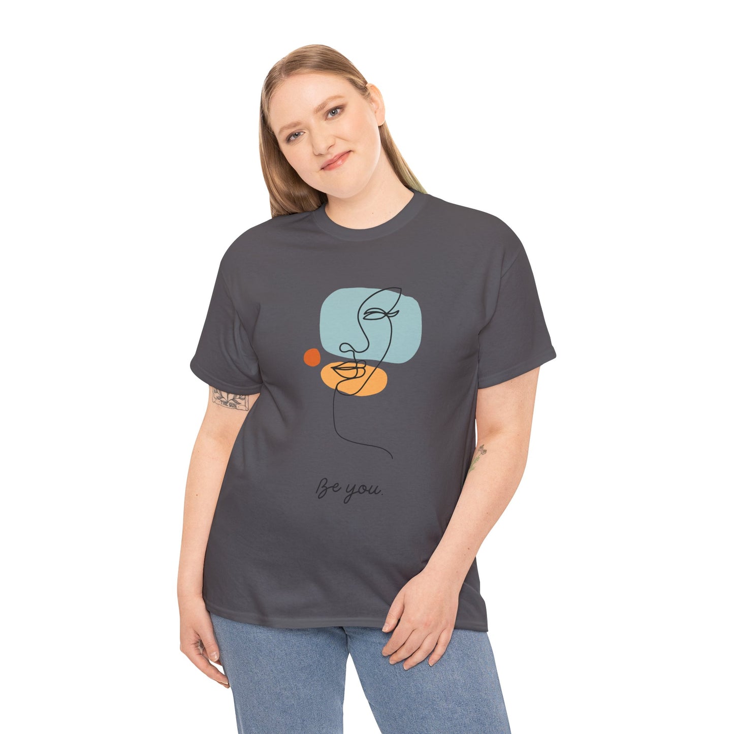 Minimalist Be You Tee, Unisex Cotton T-Shirt, Inspirational Graphic Tee, Gift for Friends, Casual Everyday Wear, Self-Love Apparel