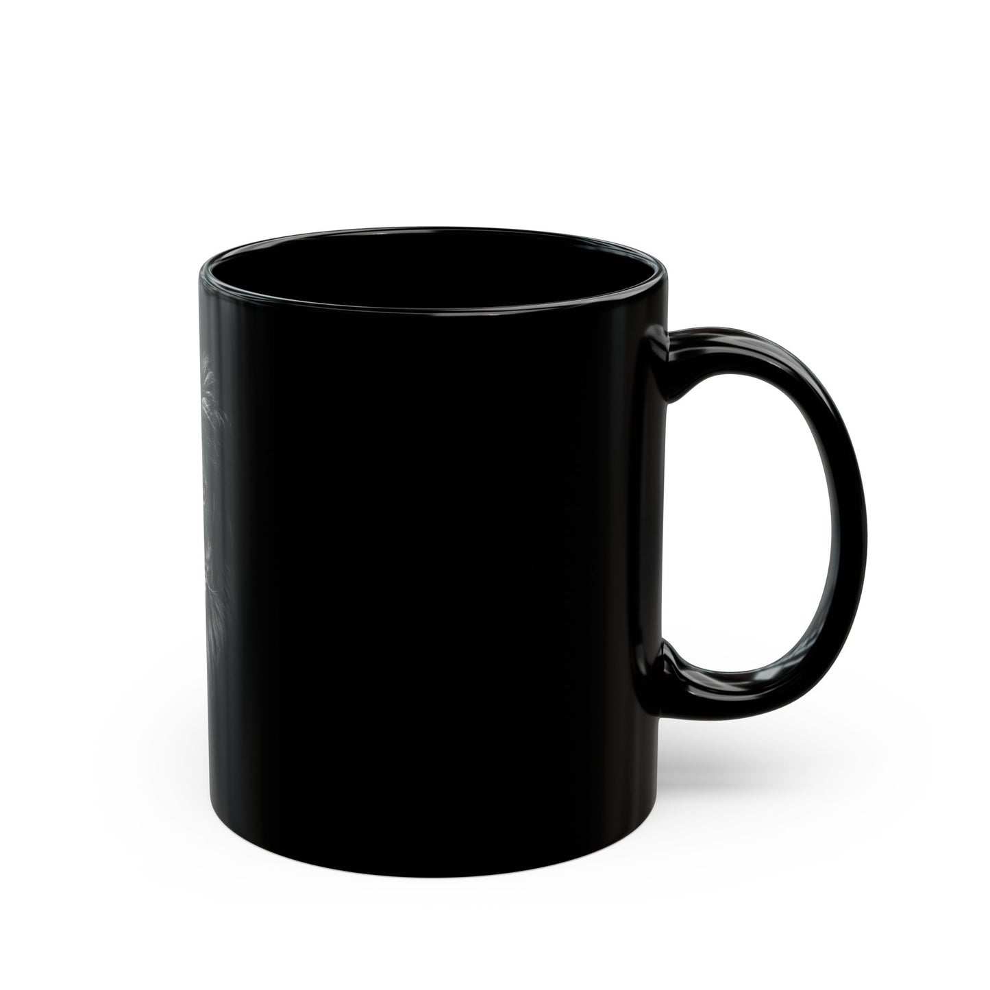 Majestic Lion Black Mug - Perfect Gift for Animal Lovers, Coffee Enthusiasts, Birthday, Housewarming, Home Decor