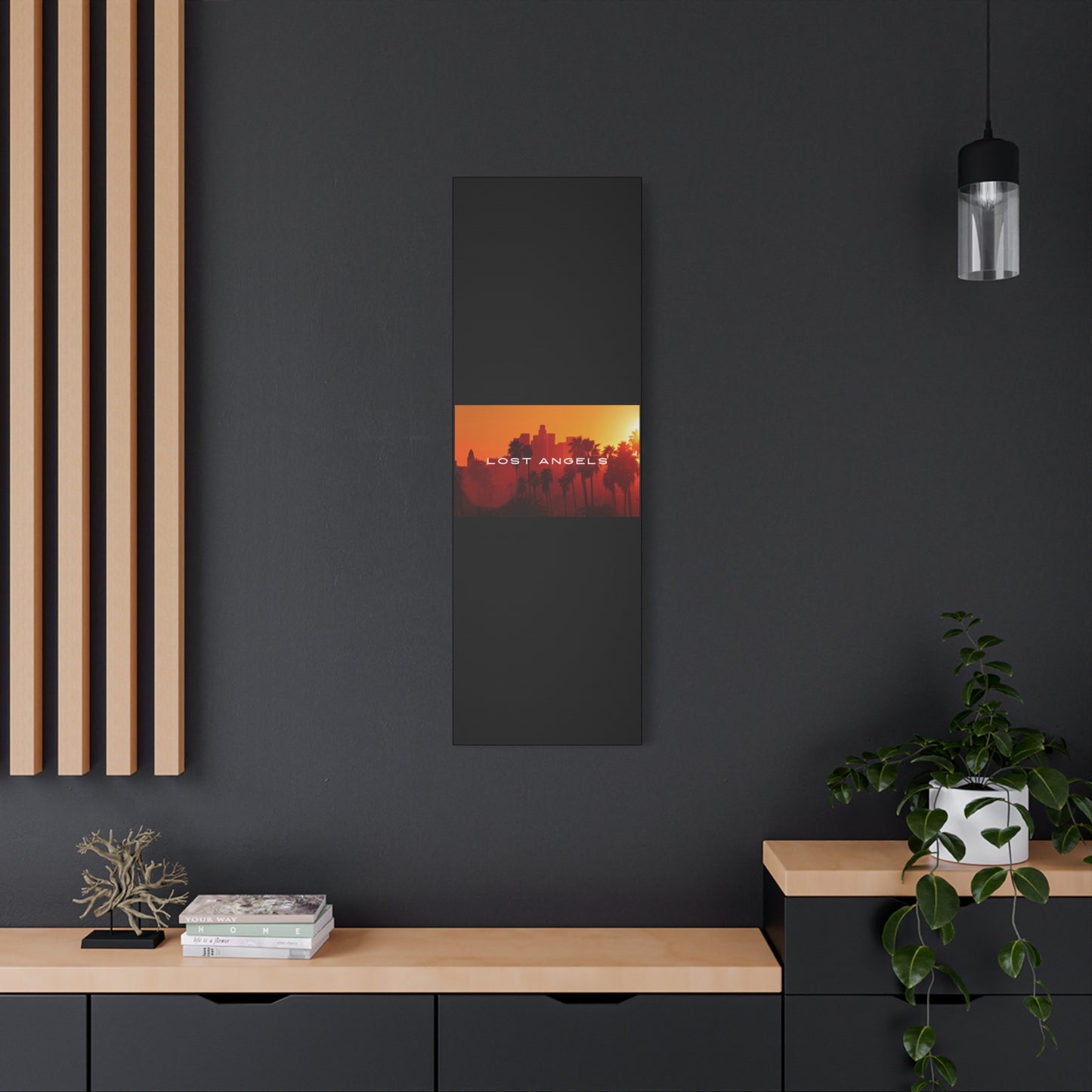 Lost Angels Wall Art Canvas | Sunset Cityscape Print, Home Decor, Gift for Art Lovers, Modern Living Room, California Vibe