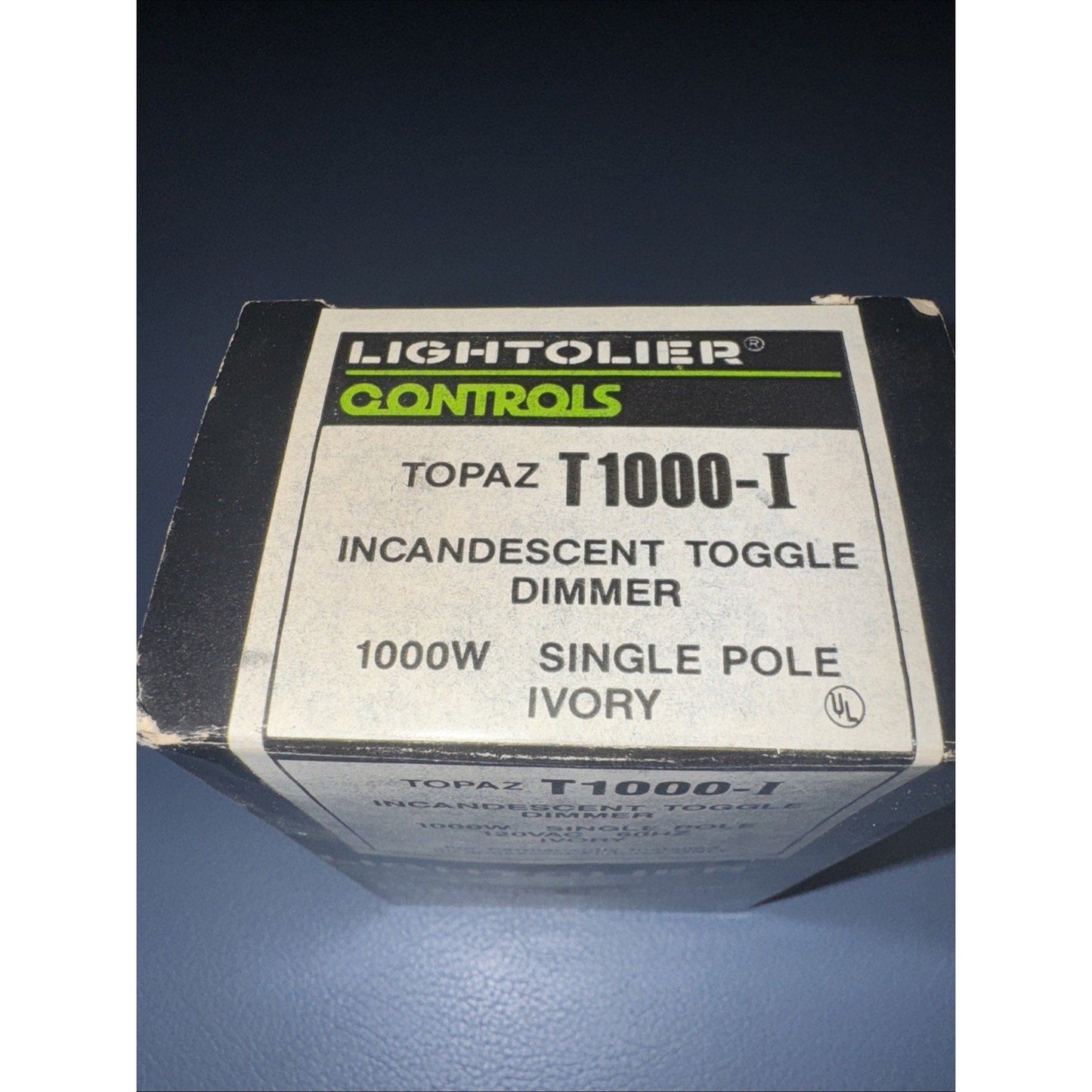 NEW Lightolier Controls T1000-I Incadescent Toggle Dimmer Ivory Color
