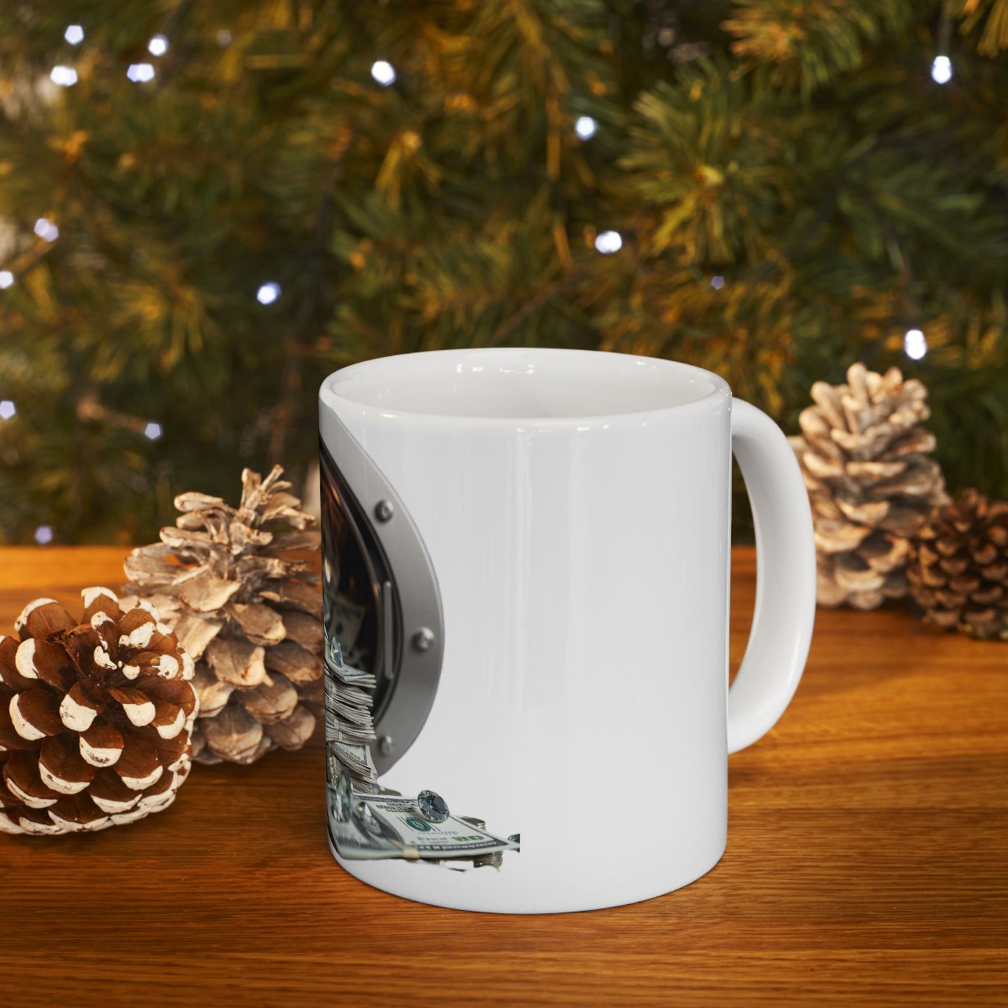 Money SAFE Ceramic Mug Coffee Cup Gift for Caffeine Lovers, Unique Home Decor, Perfect for Birthdays, Holidays
