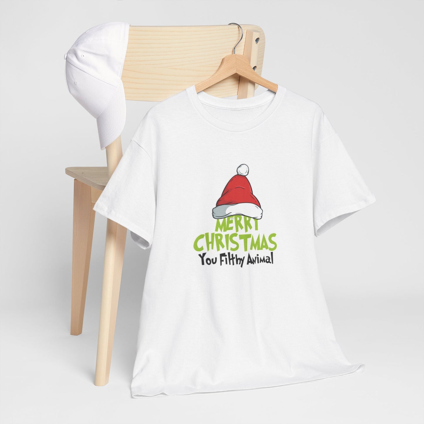 Funny Holiday Tee, Merry Christmas You Filthy Animal, Unisex Tee, Christmas Gift, Holiday Apparel, Festive Shirt, Party Wear
