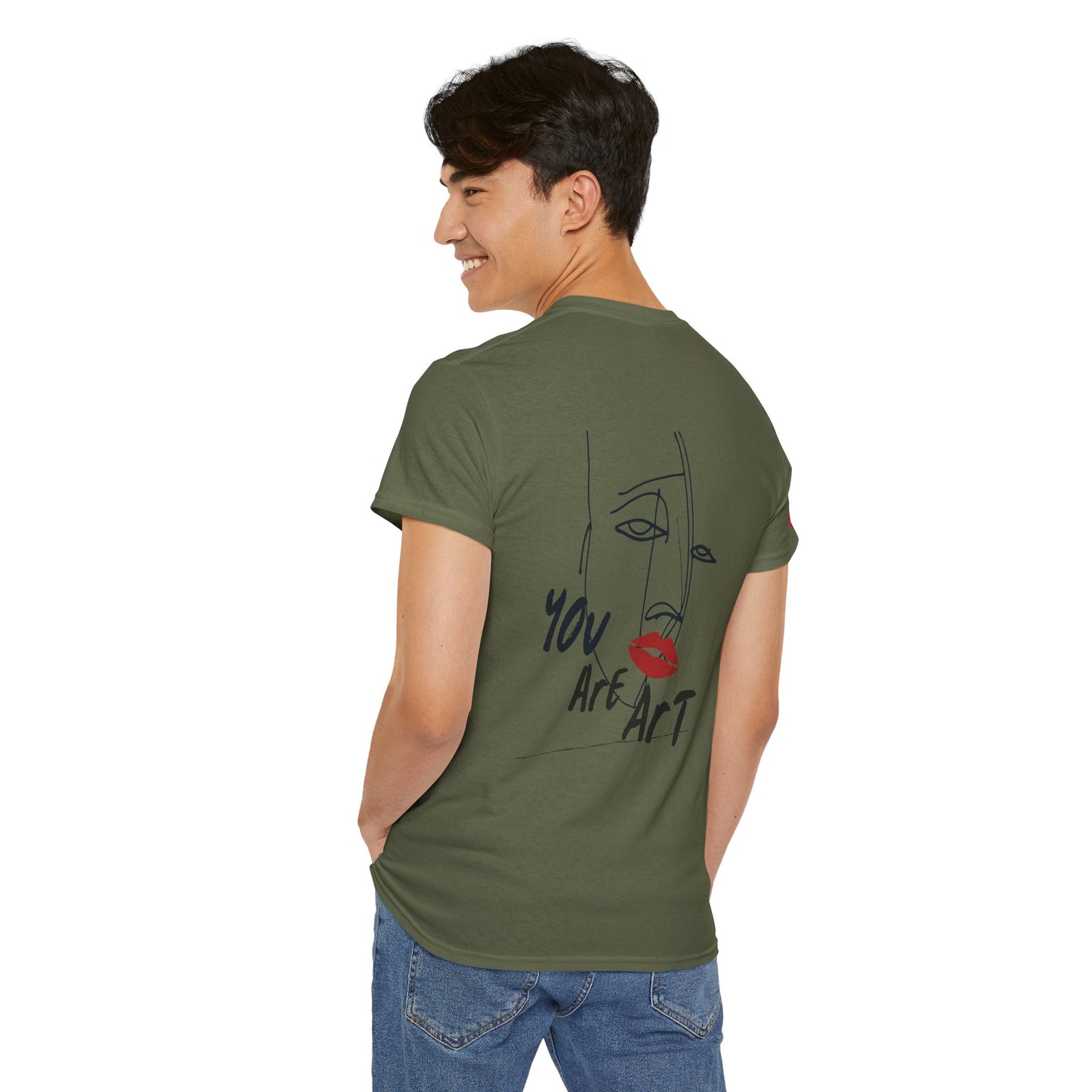 YOU ARE ART - SINGLE, TAKEN... Artistic Unisex Cotton Tee with Heartfelt Prints, Casual Wear, Gift for Artists, Streetwear, Inspirational Fashion