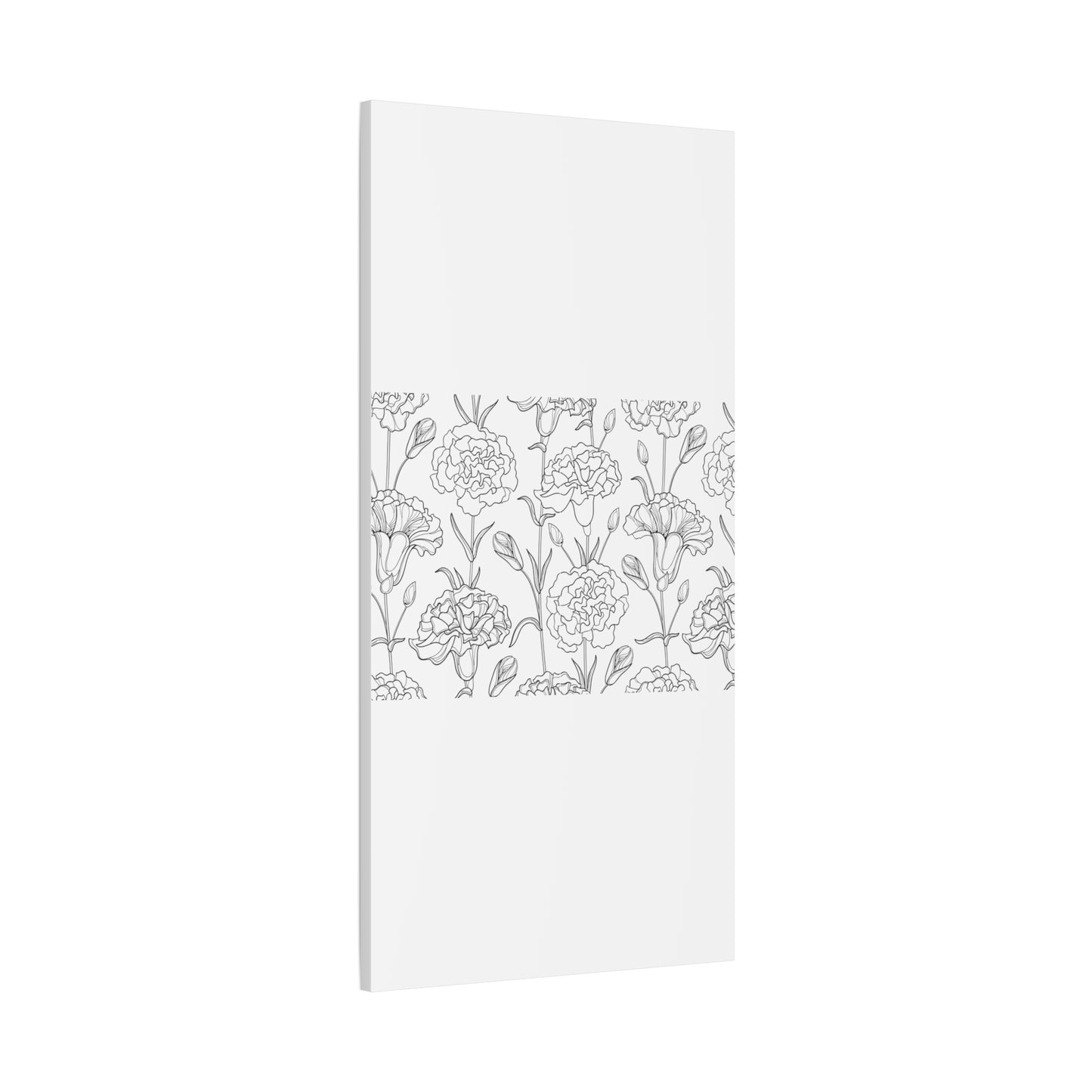 Floral Canvas Art, Stretched Wall Decor, Home Gift, Botanical Print, Modern Design, Matte Finish