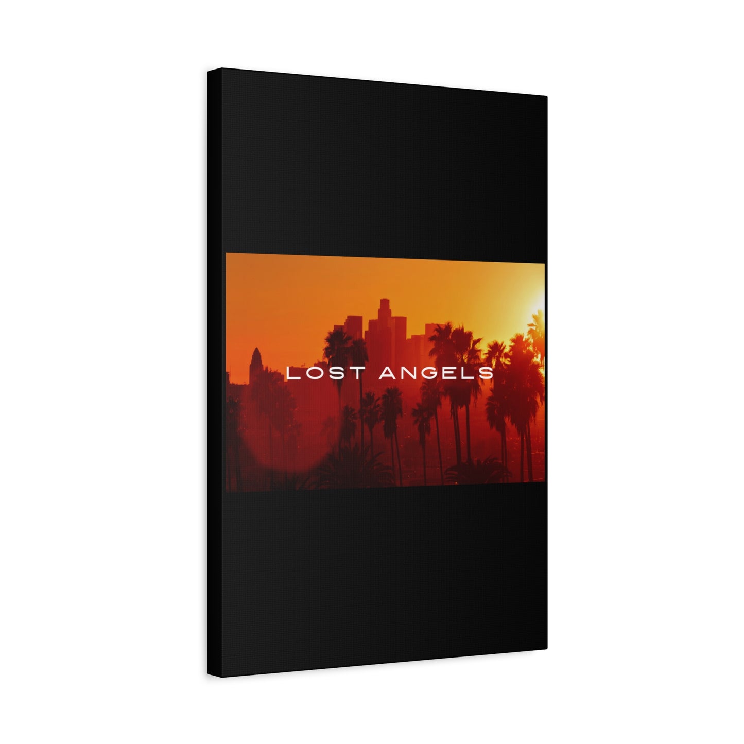 Lost Angels Wall Art Canvas | Sunset Cityscape Print, Home Decor, Gift for Art Lovers, Modern Living Room, California Vibe