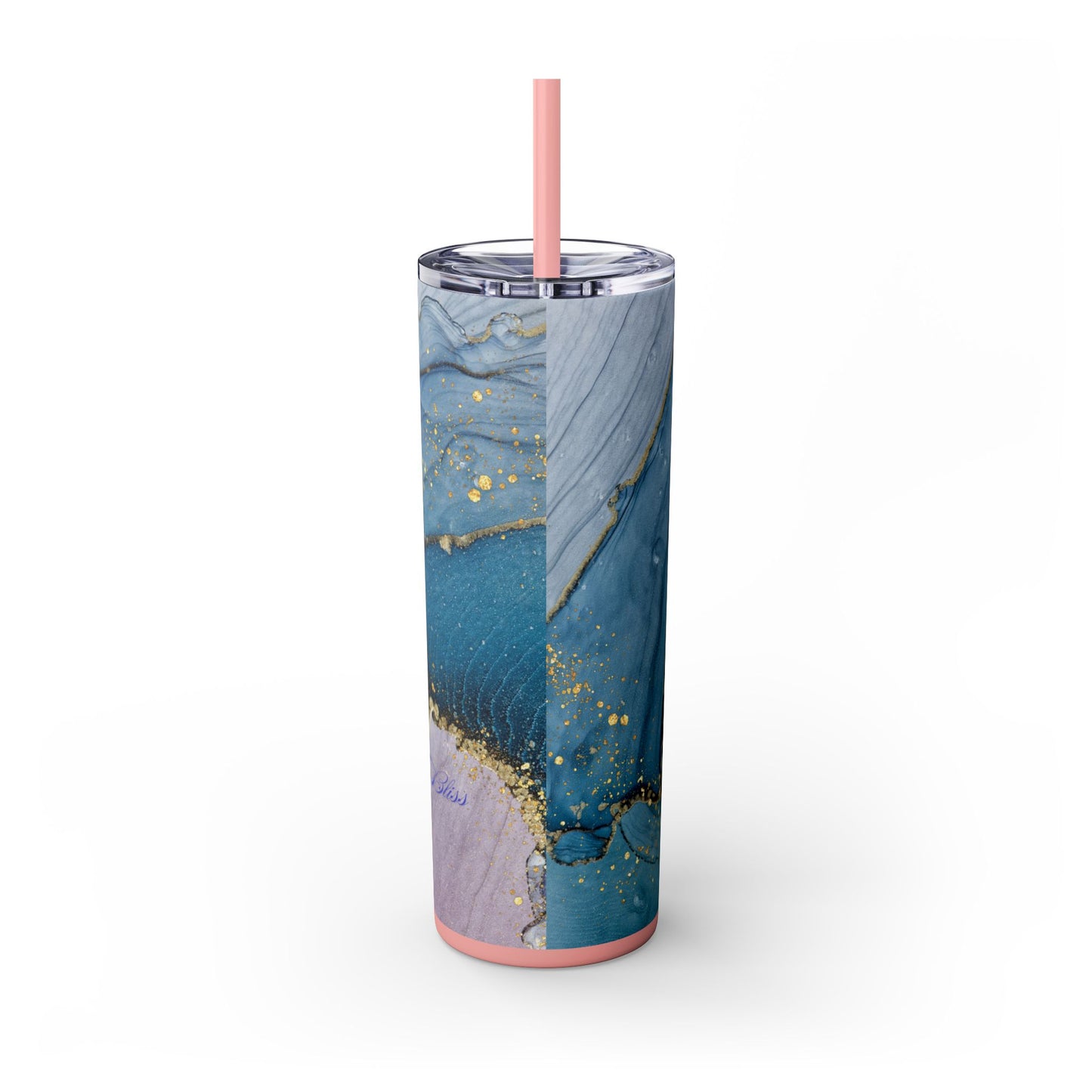 Elegant Blue Marble Skinny Tumbler, 20oz - Stylish Drinkware for Daily Use, Gifts, Celebrations, Eco-Friendly, Travel Mug