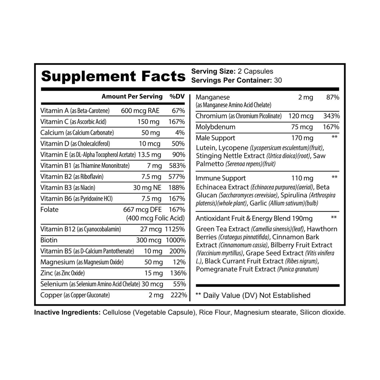 THE ULTIMATE Multivitamin Supplement (60 Capsules)