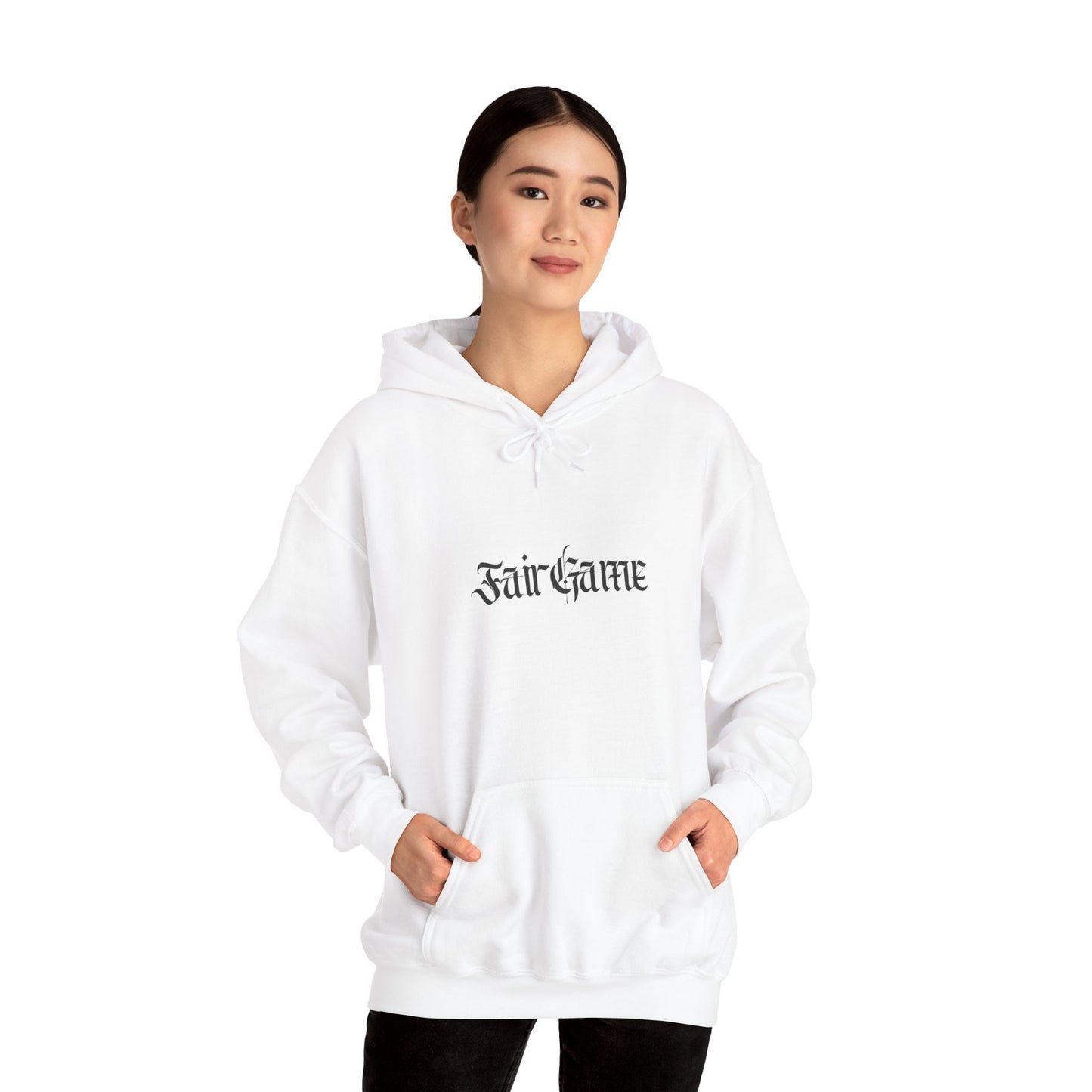 Fair Game Unisex Heavy Blend Hoodie, Cozy Sweatshirt, Casual Lounge Wear, Gift for Gamers, Comfortable Street Style