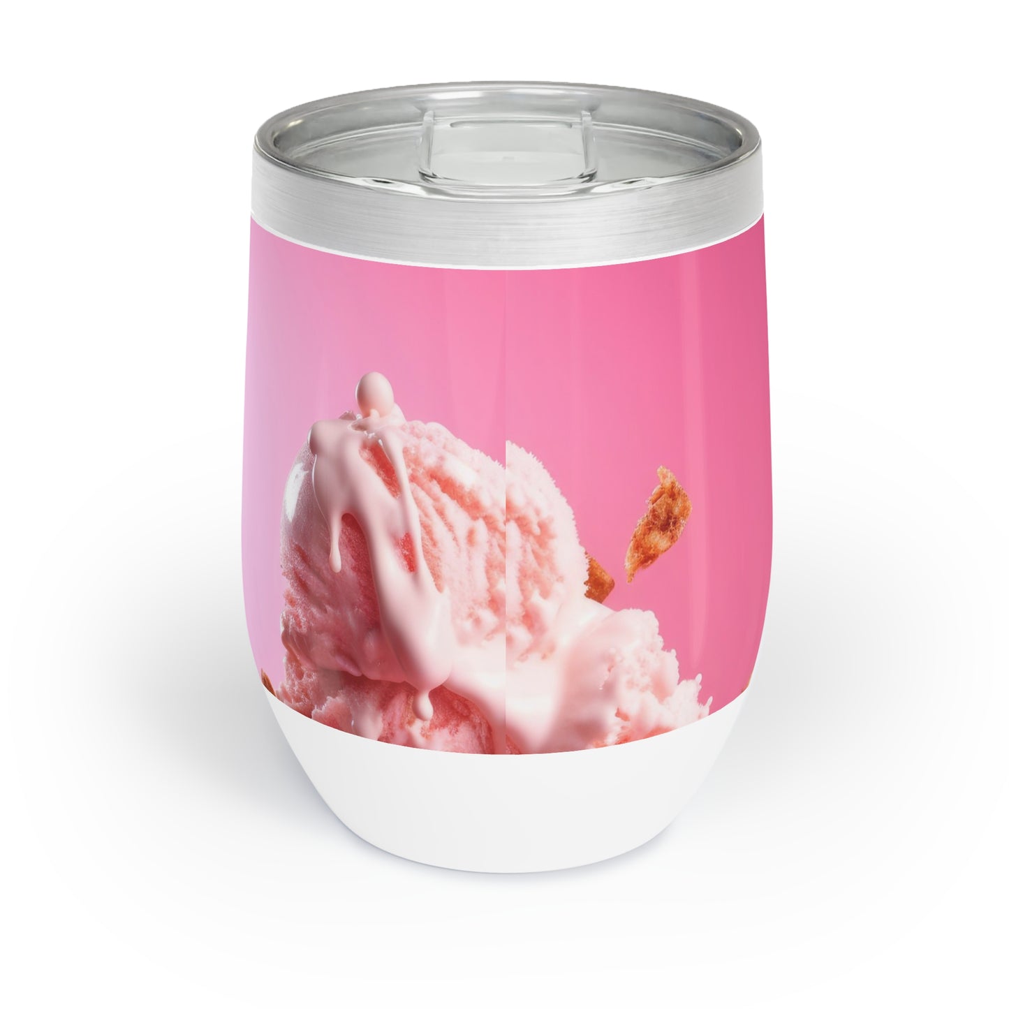 Pink Ice Cream Chill Wine Tumbler