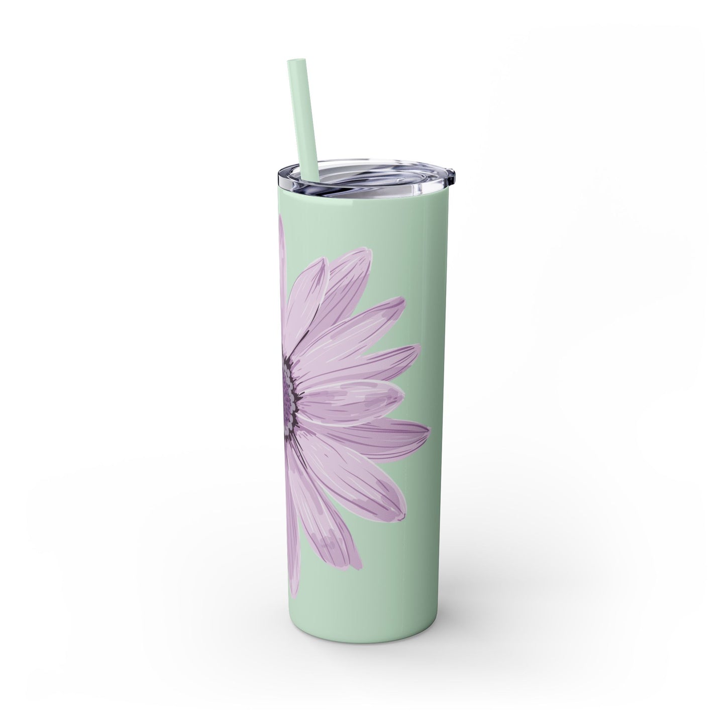 Floral Skinny Tumbler, 20oz - Stylish Drinkware for Home, Office, Gifts, Party Favors, Spring Decor