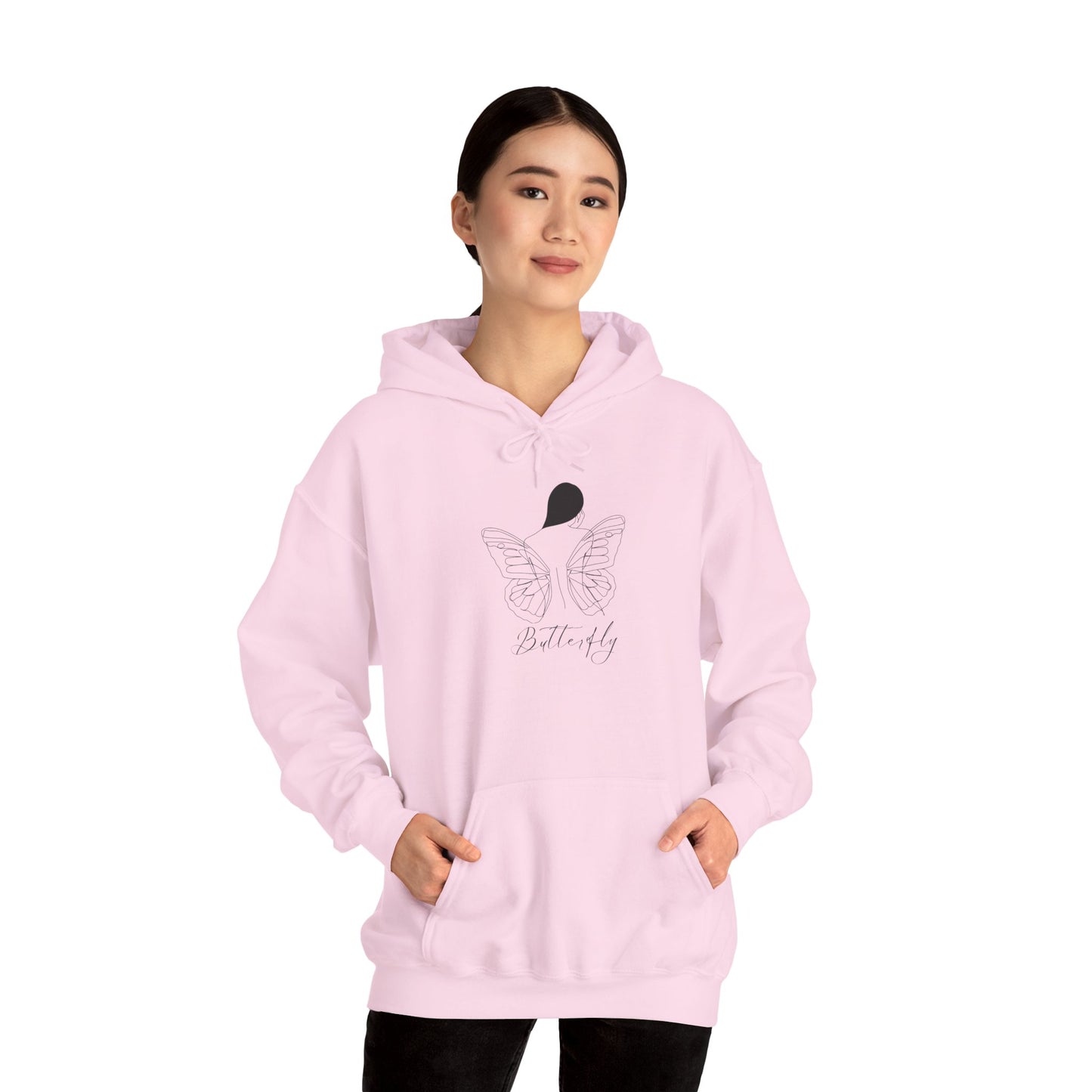 Butterfly Love Unisex Hoodie, Cozy Sweatshirt for Everyday Comfort, Gift for Nature Lovers, Butterfly Apparel for Spring