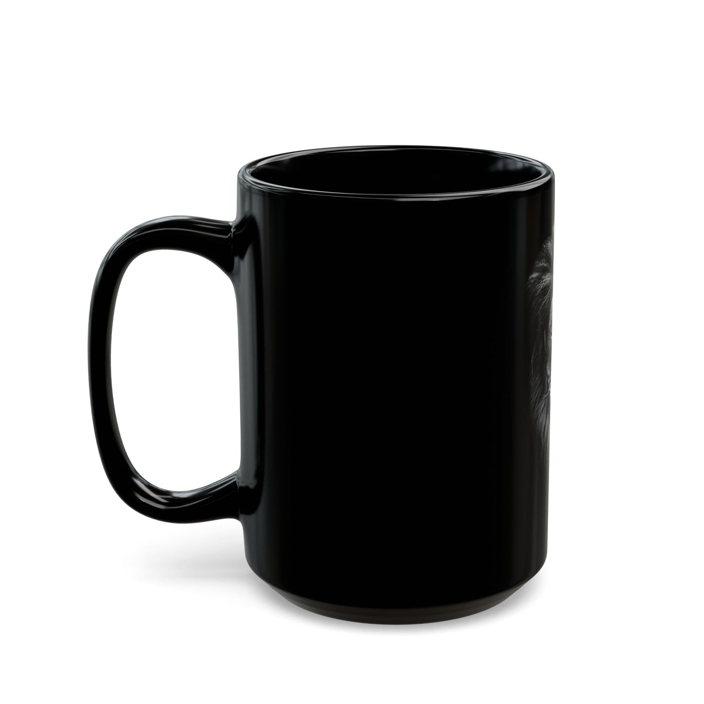 Majestic Lion Black Mug - Perfect Gift for Animal Lovers, Coffee Enthusiasts, Birthday, Housewarming, Home Decor