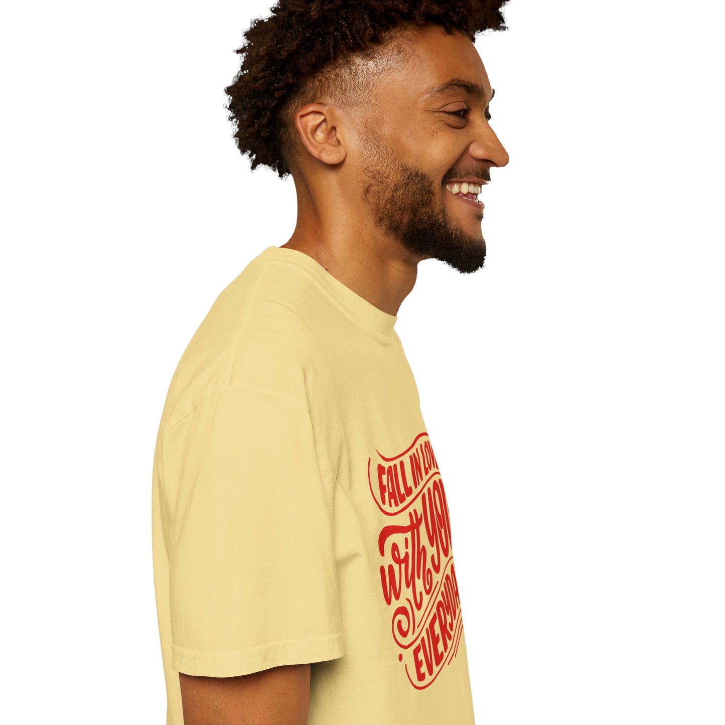 Fall in Love with YOU Quote T-shirt for Couples, Valentine's Day, Gifts for Him/Her, Casual Everyday Wear, Comfortable Unisex Tee