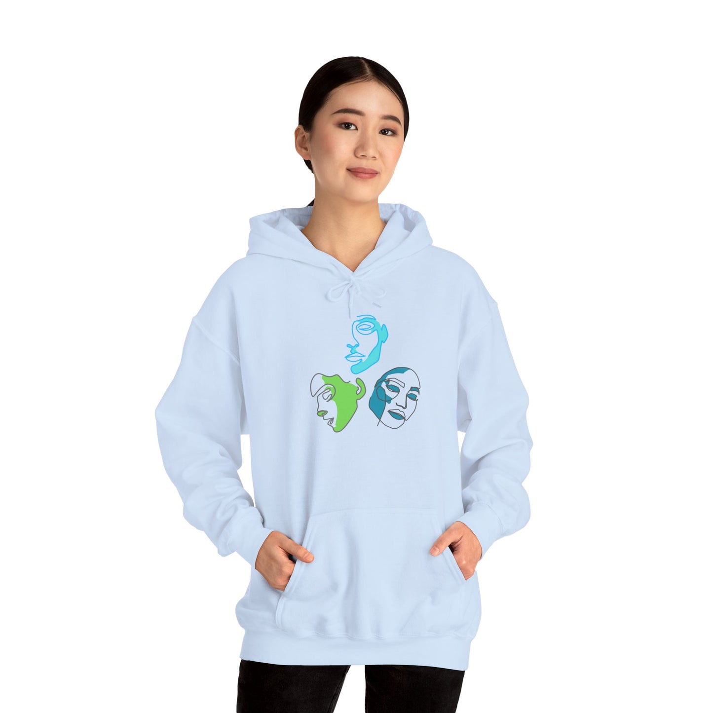 Whimsical Character Hoodie, Cozy Unisex Sweatshirt, Fun Gift for Friends, Casual Wear, Unique Art Design