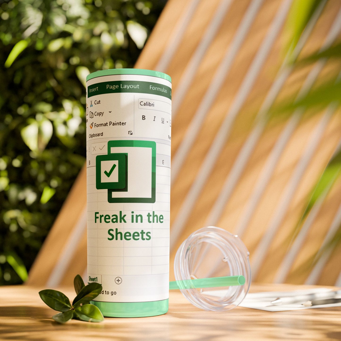 Freak in the Sheets Spreadsheet Themed Tumbler, 20oz Gift for Students, Accountants, Office Humor, Funny Drinkware