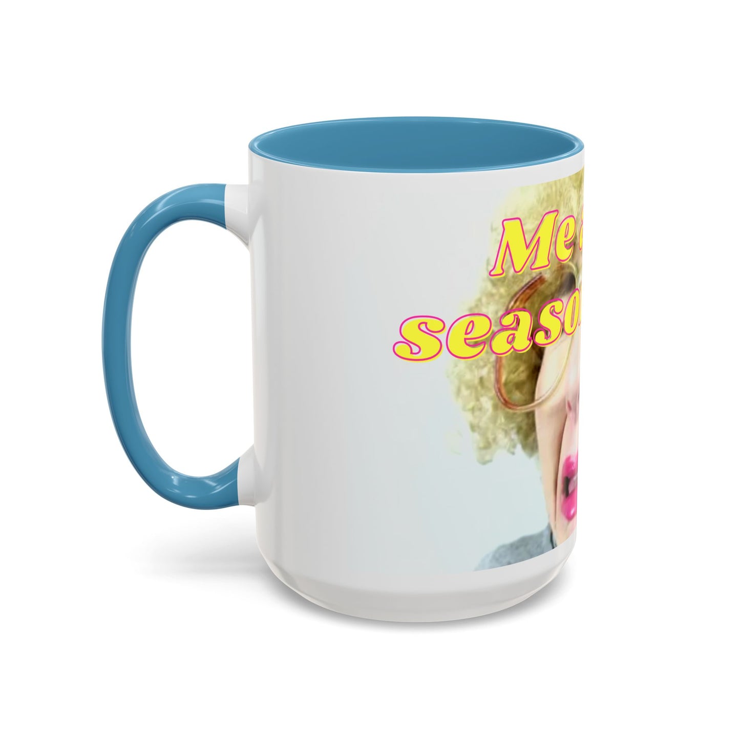 Humorous Accent Coffee Mug, "Me at the season finale", Funny Gift for TV Lovers, Comedy Merchandise, Unique Birthday Present, Fun Housewarming Mug