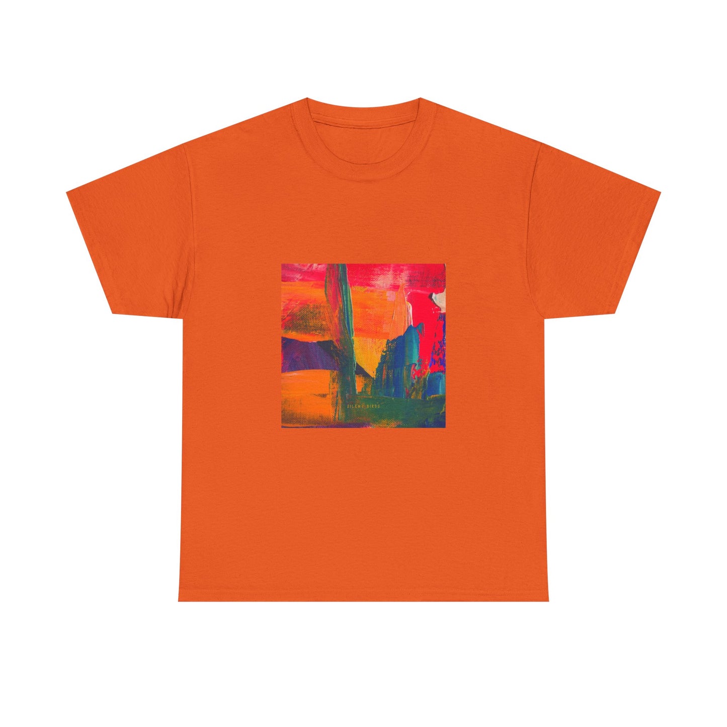 Vibrant Art Bird of Paradise Painting Tee for Creative Souls, Unisex Heavy Cotton T-Shirt, Artistic Gift