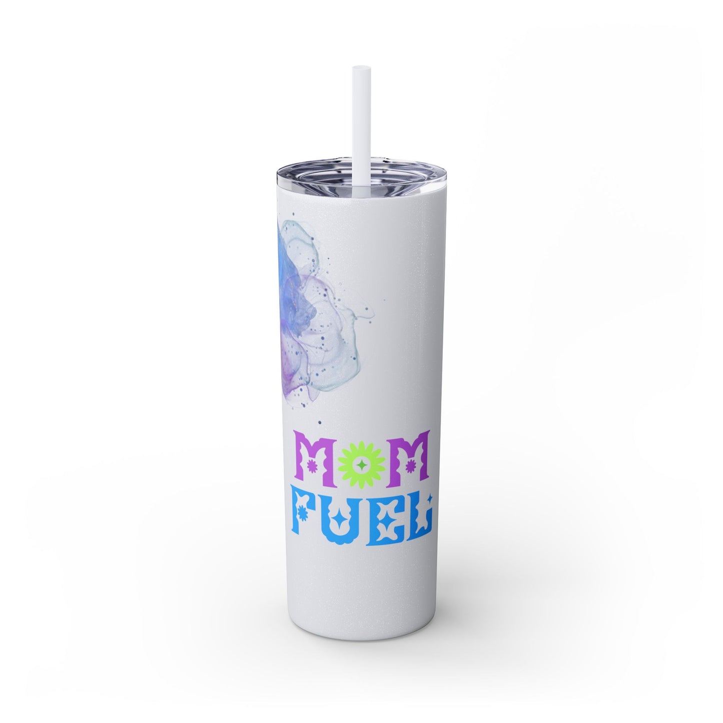 Mom Fuel Skinny Tumbler, 20oz Travel Cup, Gift for Moms, Fun Drinkware for Mothers, Perfect for Coffee and Tea