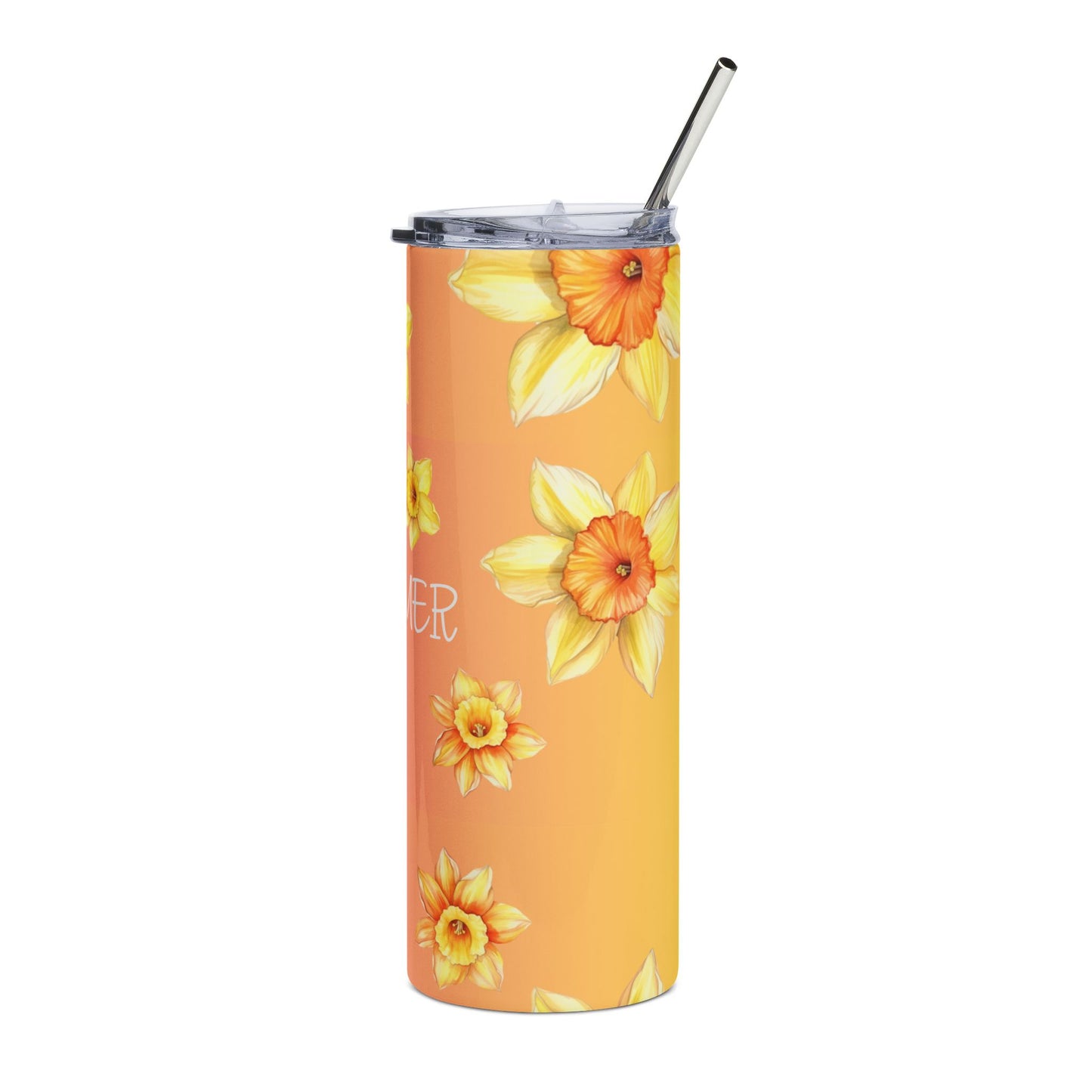 Custom Daffodil Floral Summer Stainless Steel Tumbler